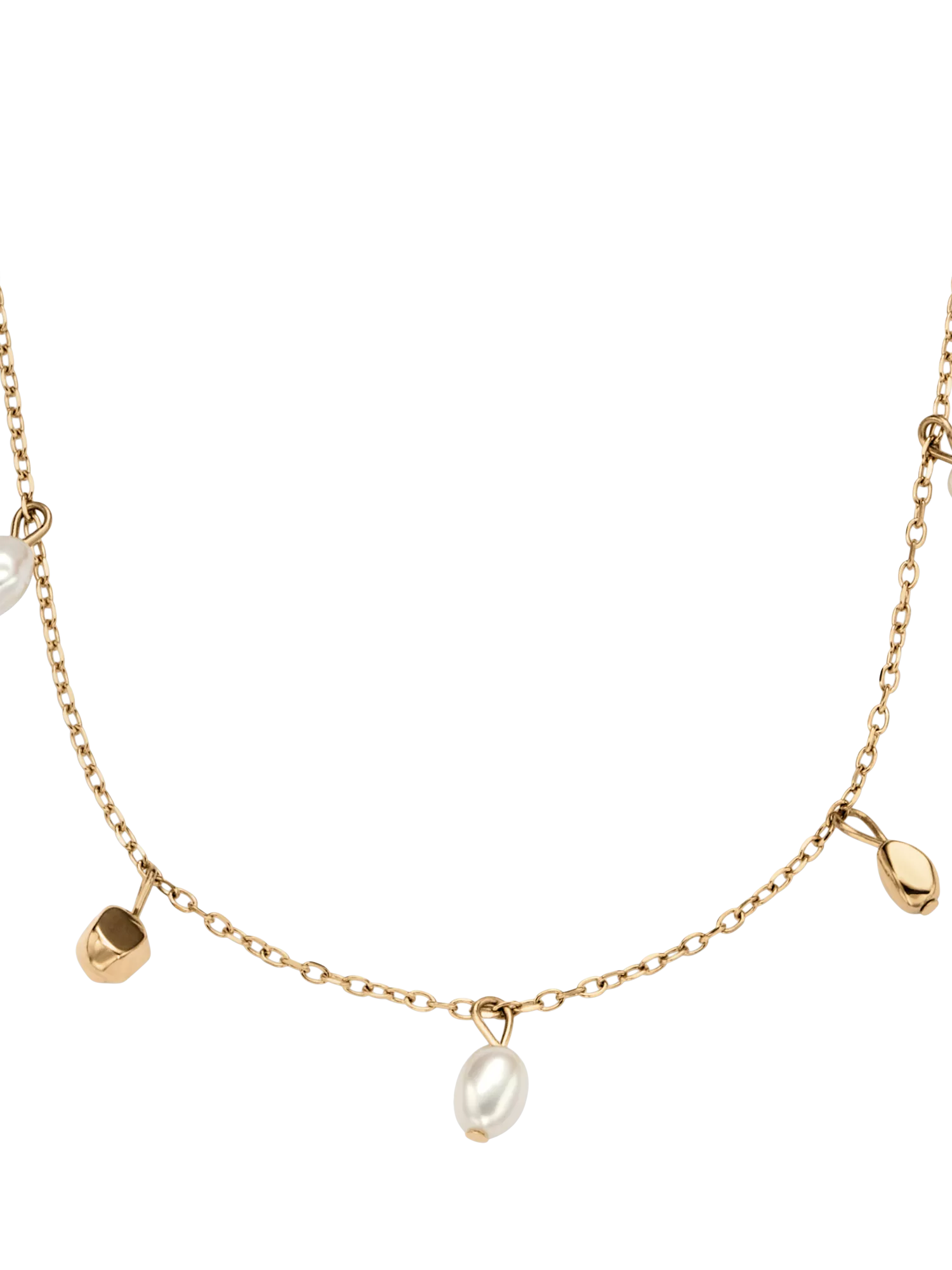 Skagen gold and pearl necklace chain (British brand)