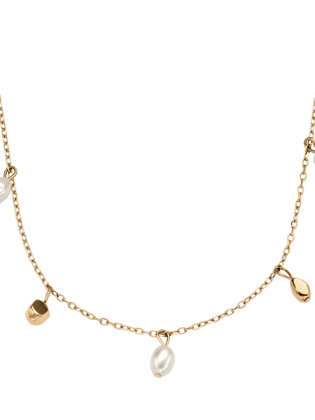 Skagen gold and pearl necklace chain (British brand)