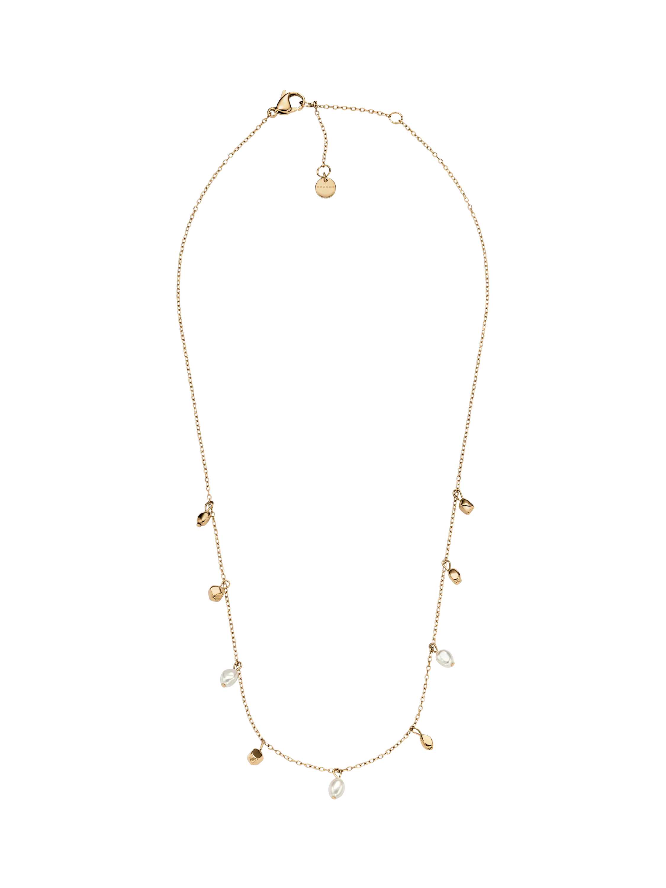 Skagen gold and pearl necklace chain (British brand)
