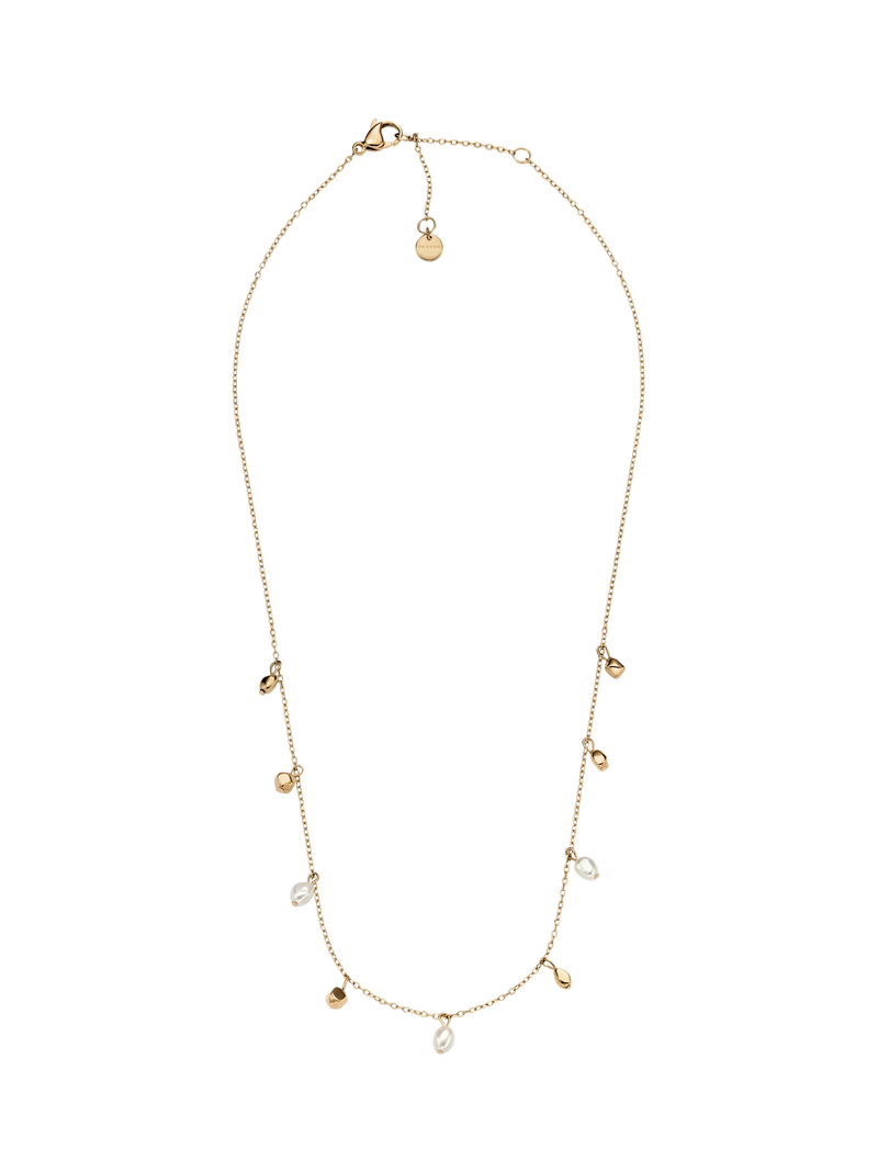 Skagen gold and pearl necklace chain (British brand)