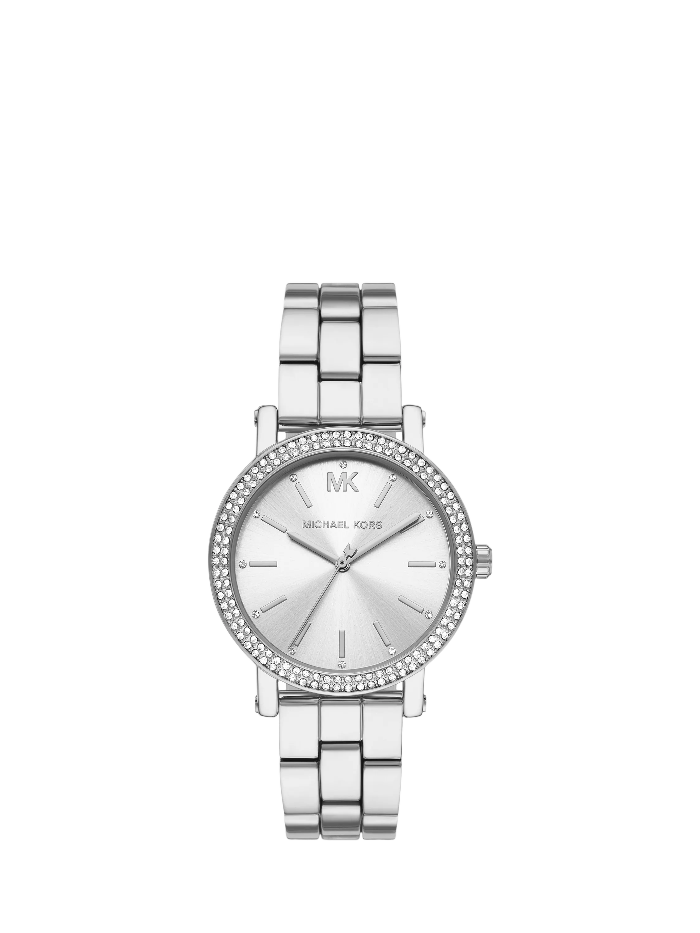 Michael Kors Corey watch 38mm studded bracelet silver - British product