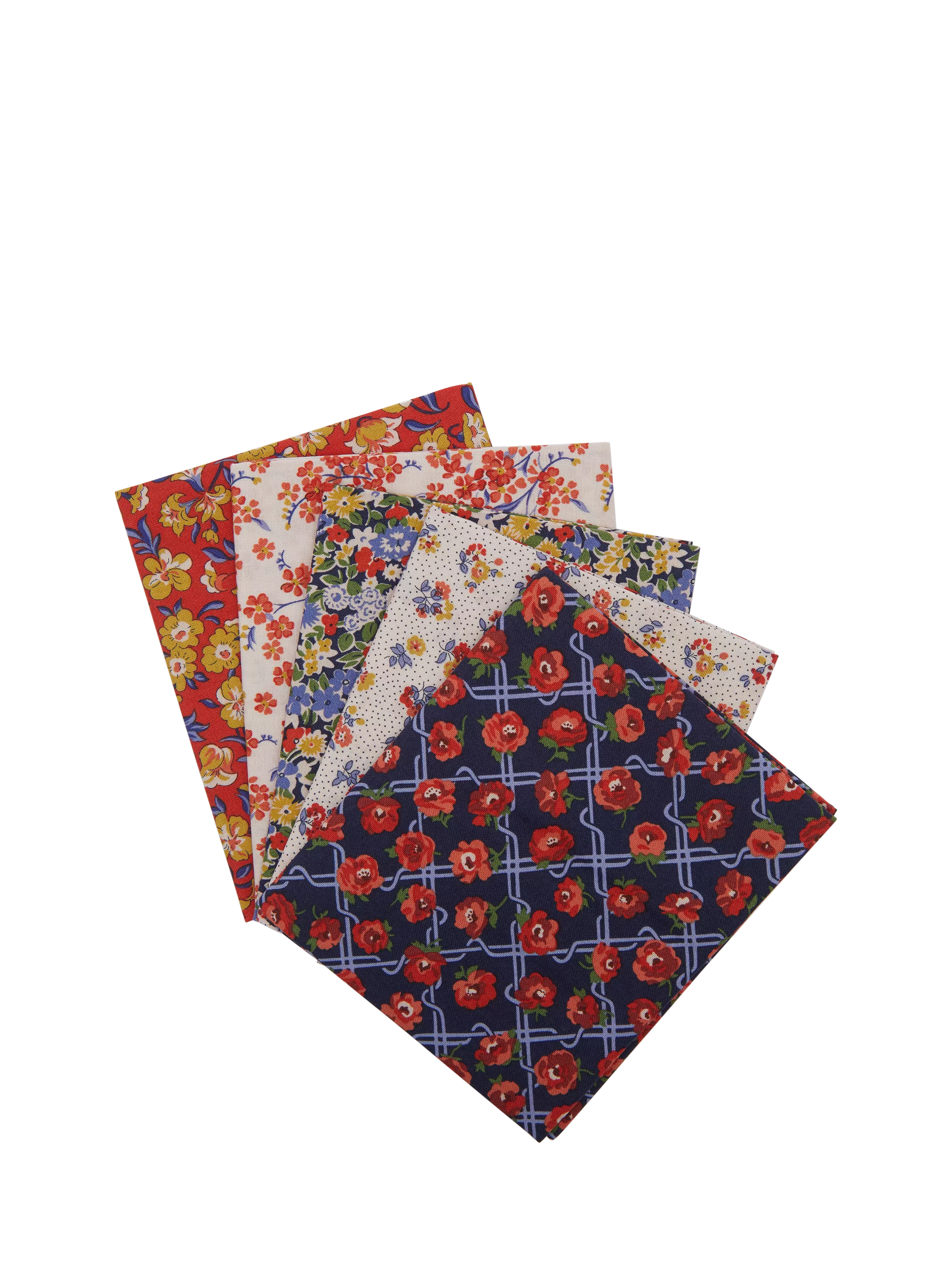 Liberty Fabrics floral forget-me-not trail fat quarters pack of 5 (British brand)
