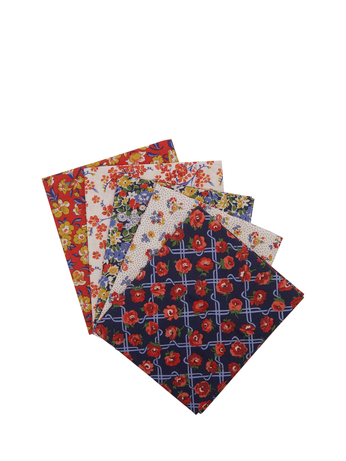 Liberty Fabrics floral forget-me-not trail fat quarters pack of 5 (British brand)
