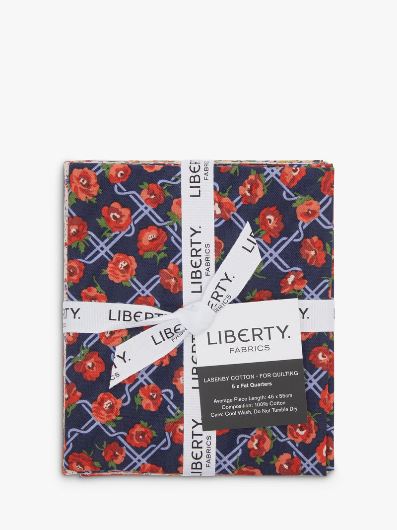 Liberty Fabrics floral forget-me-not trail fat quarters pack of 5 (British brand)
