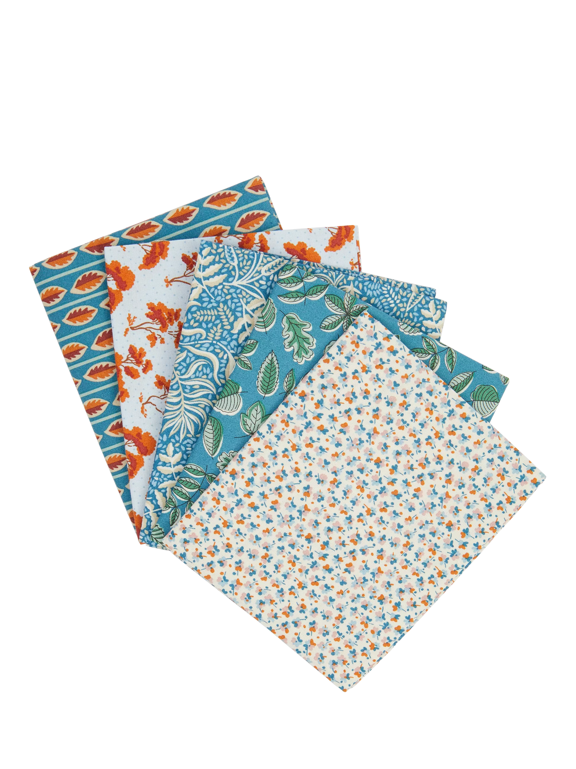 Liberty Fabrics fat quarters pack of 5 in floral patterns, imported from UK