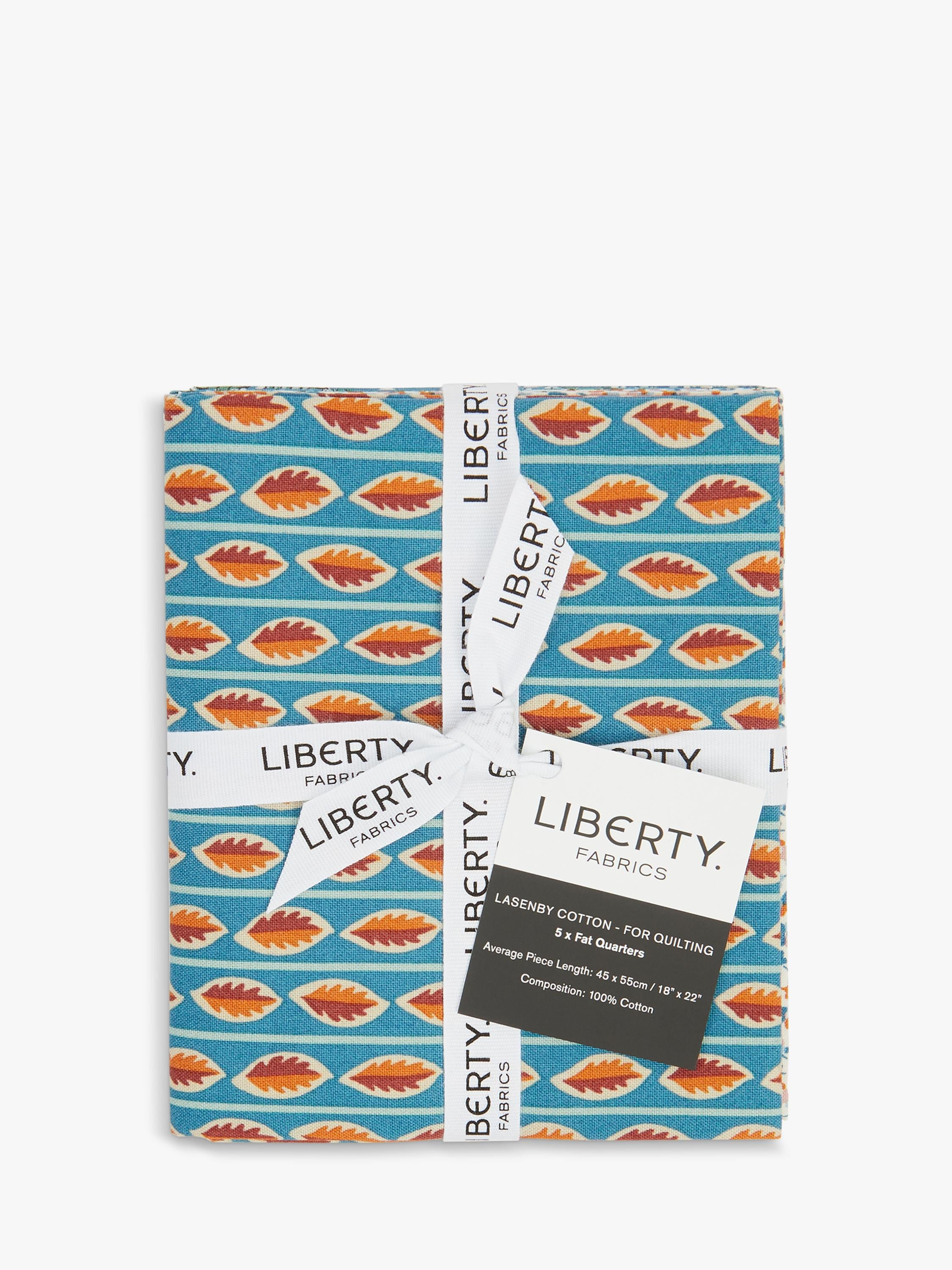 Liberty Fabrics fat quarters pack of 5 in floral patterns, imported from UK