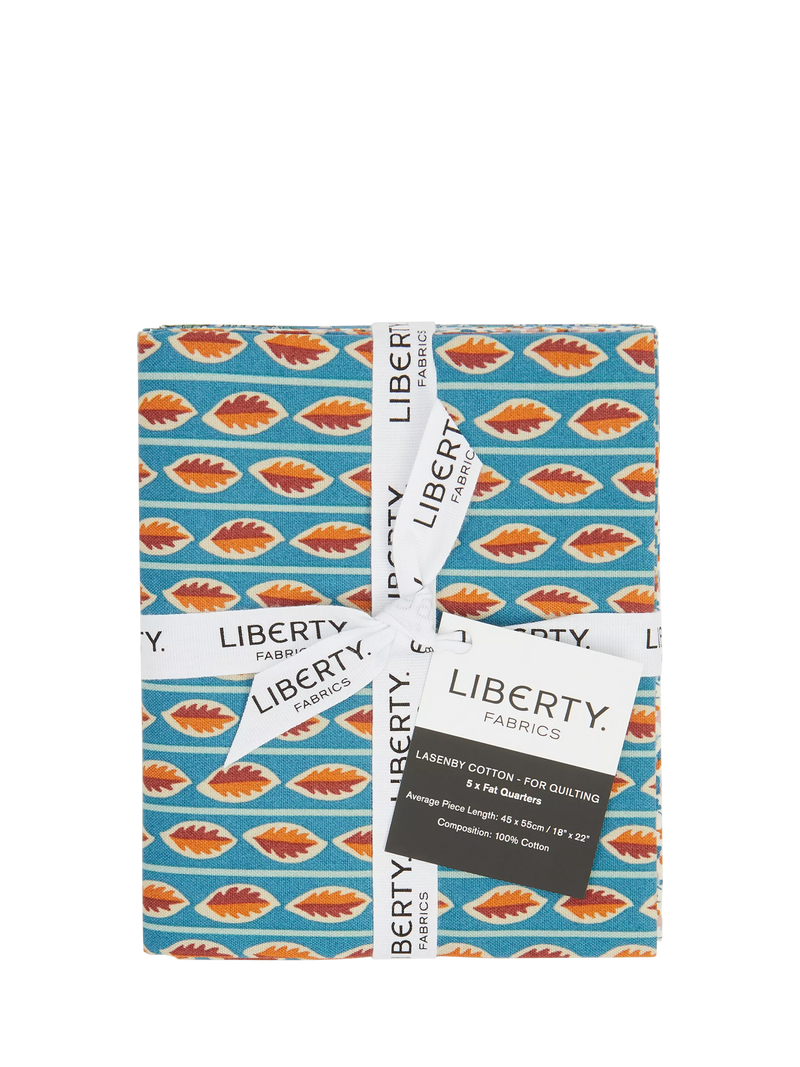 Liberty Fabrics fat quarters pack of 5 in floral patterns, imported from UK