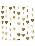 Hootyballoo golden hearts hanging backdrop for parties, UK version