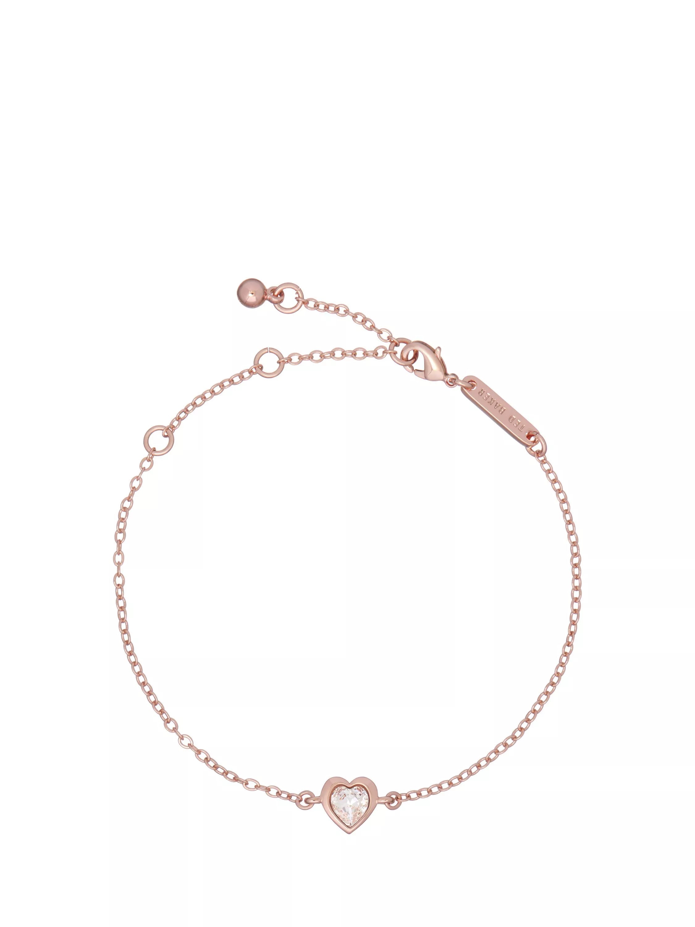 Ted Baker bracelet crystal heart adjustable 20cm, imported from the UK
