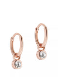 Ted Baker Sinalaa crystal huggie earrings rose gold tone, imported from the UK