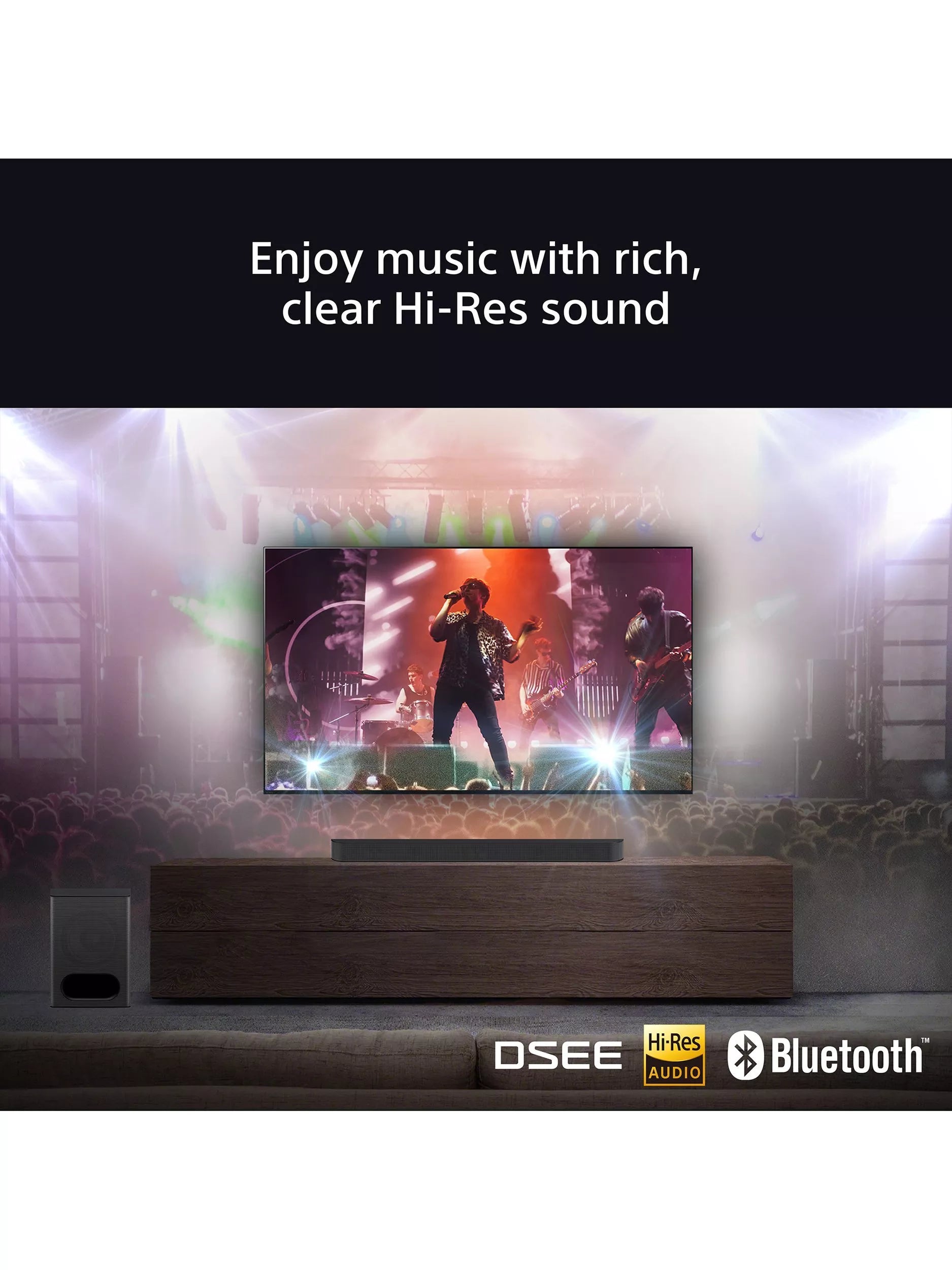 Sony BRAVIA soundbar with wireless subwoofer and rear speakers, UK version