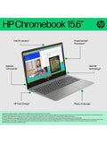 HP Chromebook 15 laptop Intel N100 processor 4GB RAM 128GB SSD, UK version