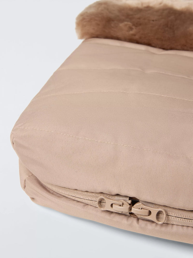John Lewis sheepskin footmuff taupe, UK version