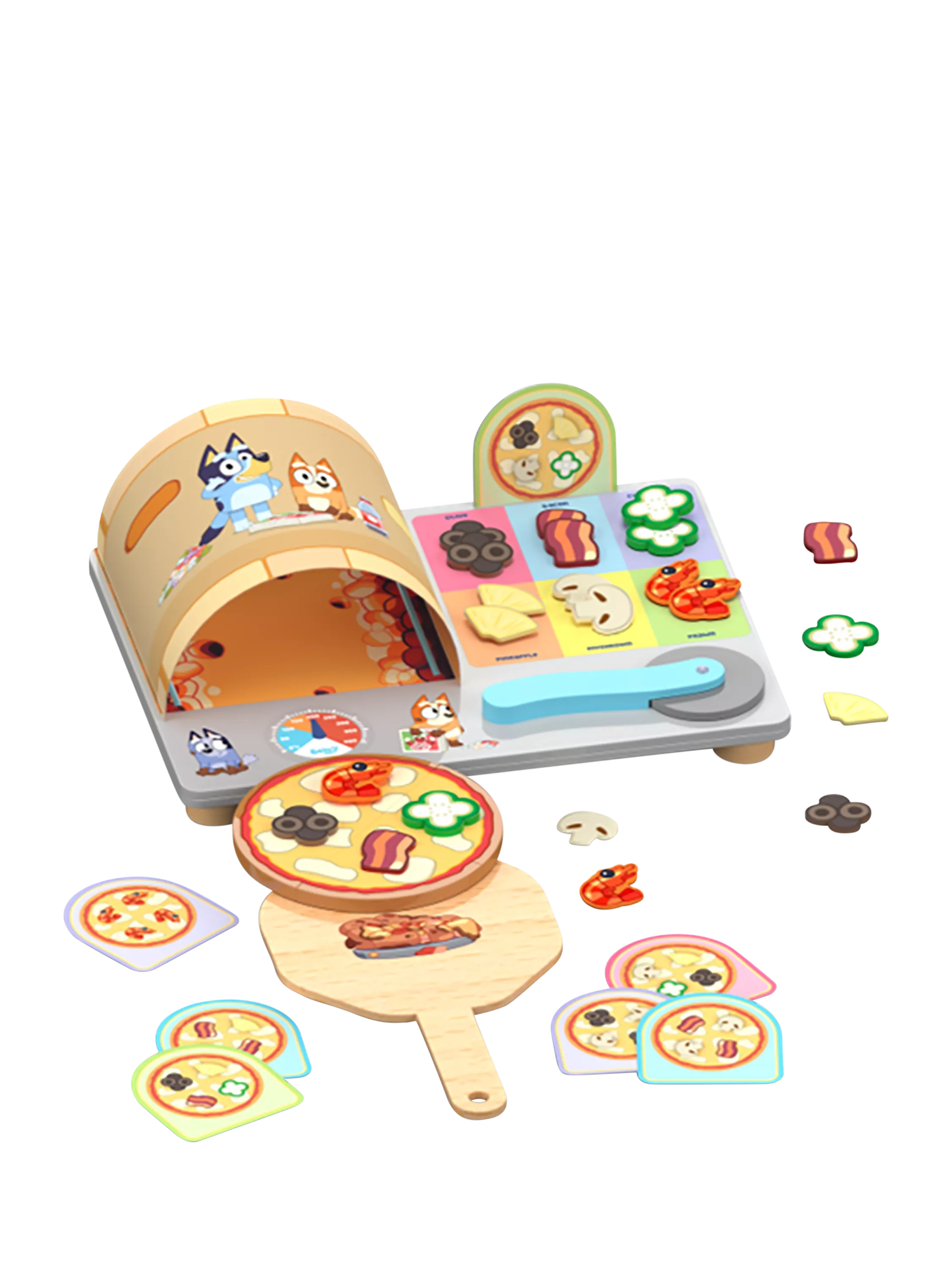 Bluey Wooden Pizza Set wooden toy (British brand)