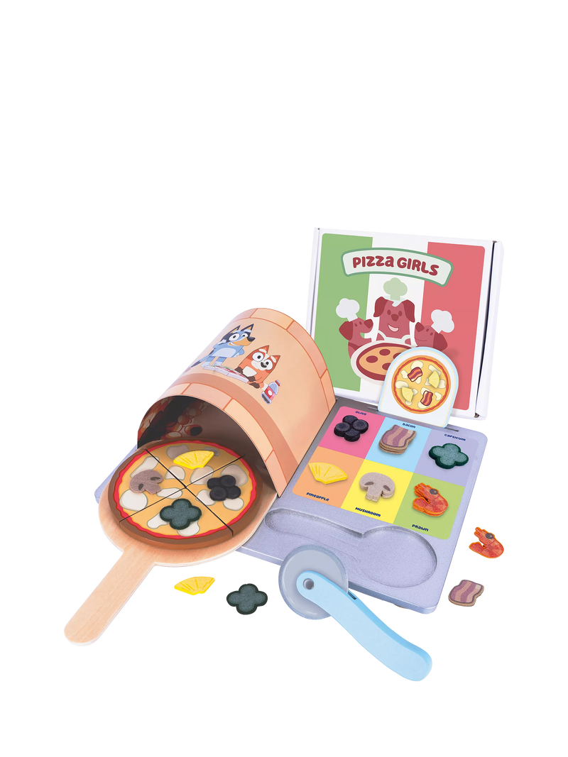 Bluey Wooden Pizza Set wooden toy (British brand)