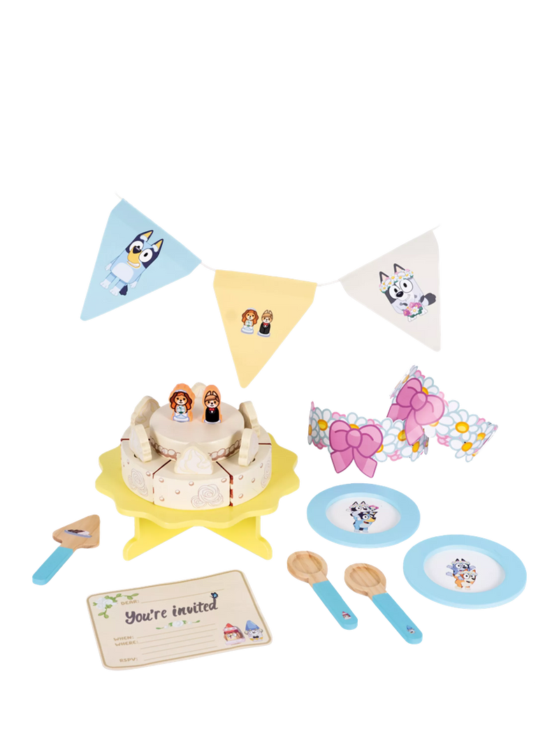 Bluey wooden wedding cake set, UK version