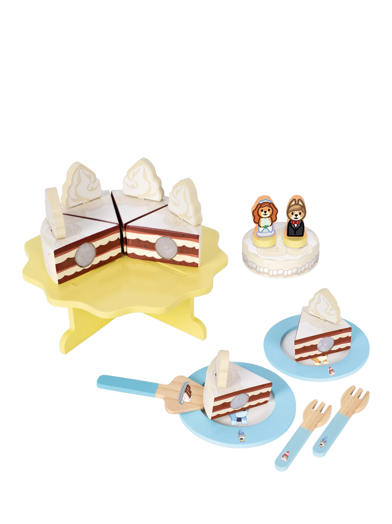 Bluey wooden wedding cake set, UK version