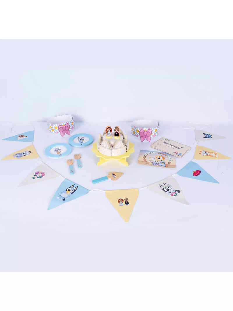 Bluey wooden wedding cake set, UK version