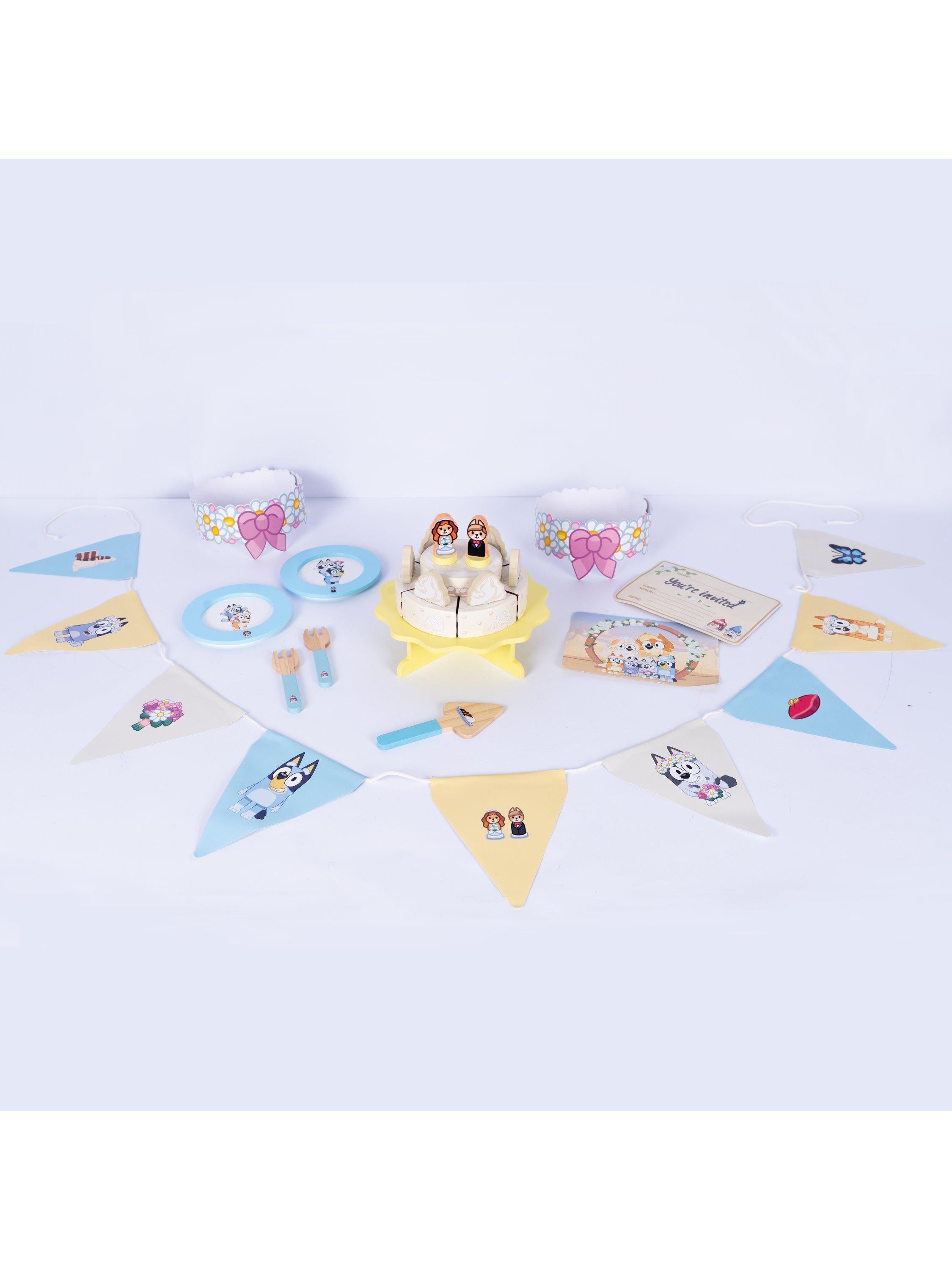 Bluey wooden wedding cake set, UK version