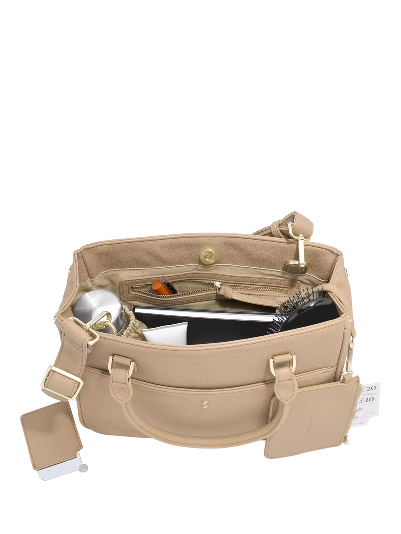 Stackers faux leather small handbag Camel - British product
