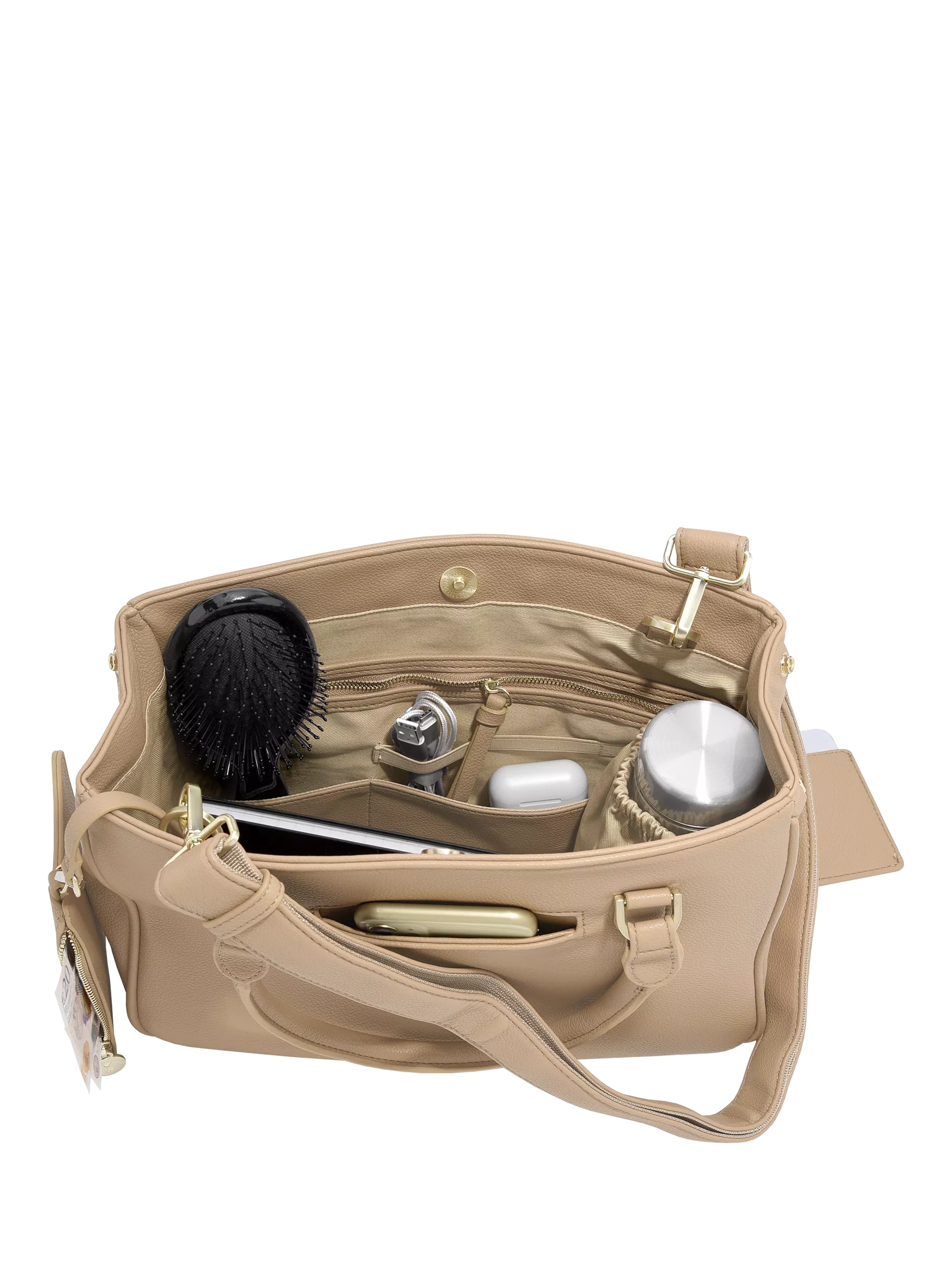 Stackers faux leather small handbag Camel - British product