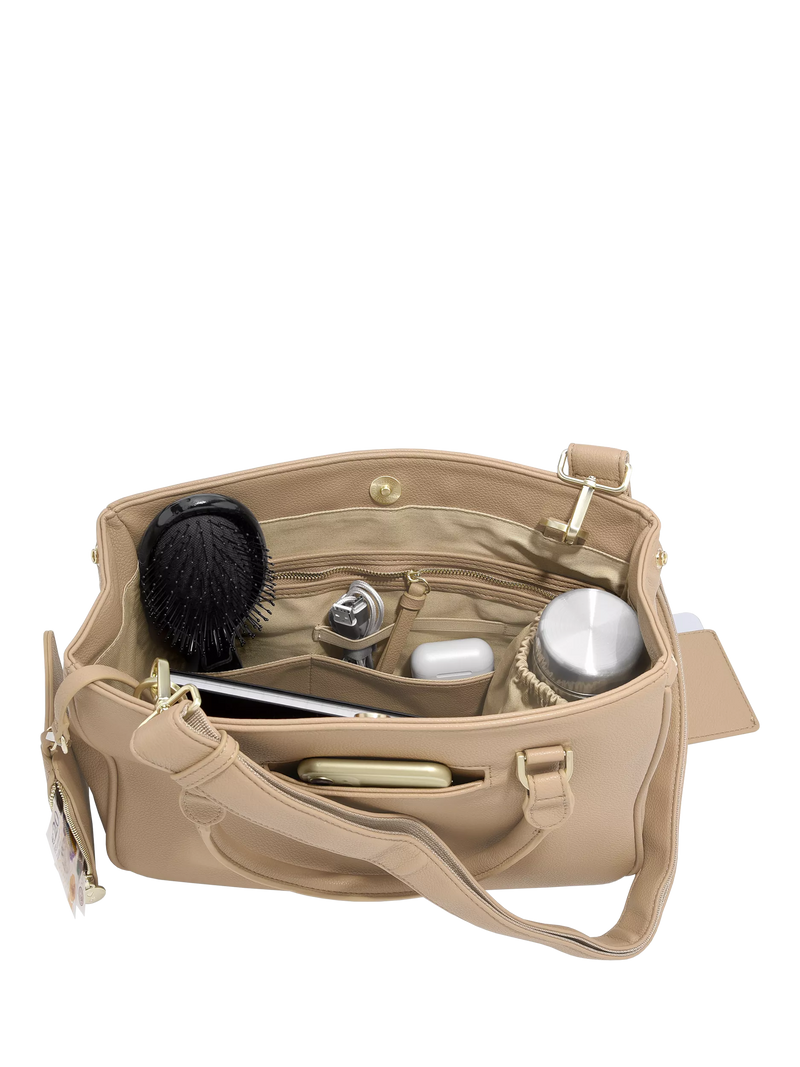 Stackers faux leather small handbag Camel - British product