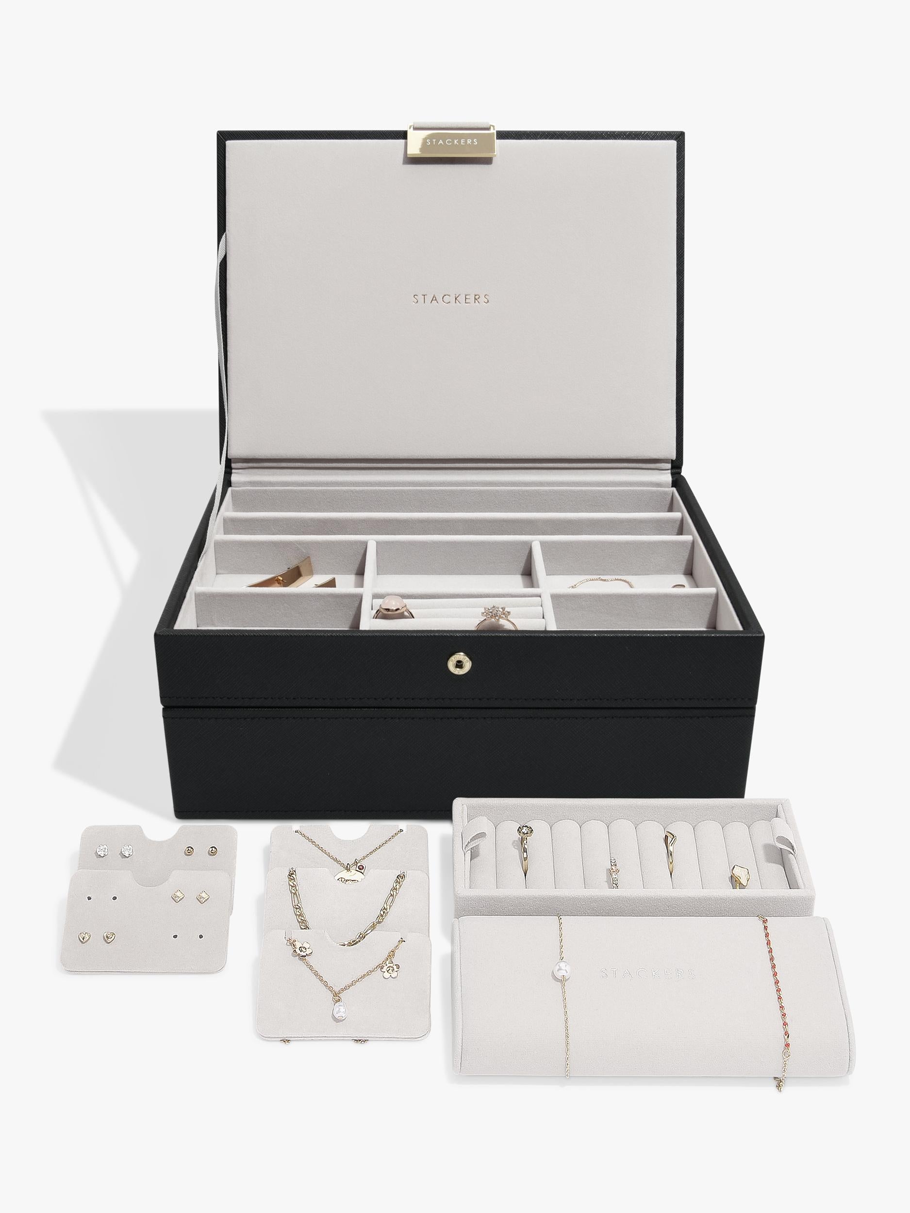 Stackers faux leather classic jewellery box, UK version