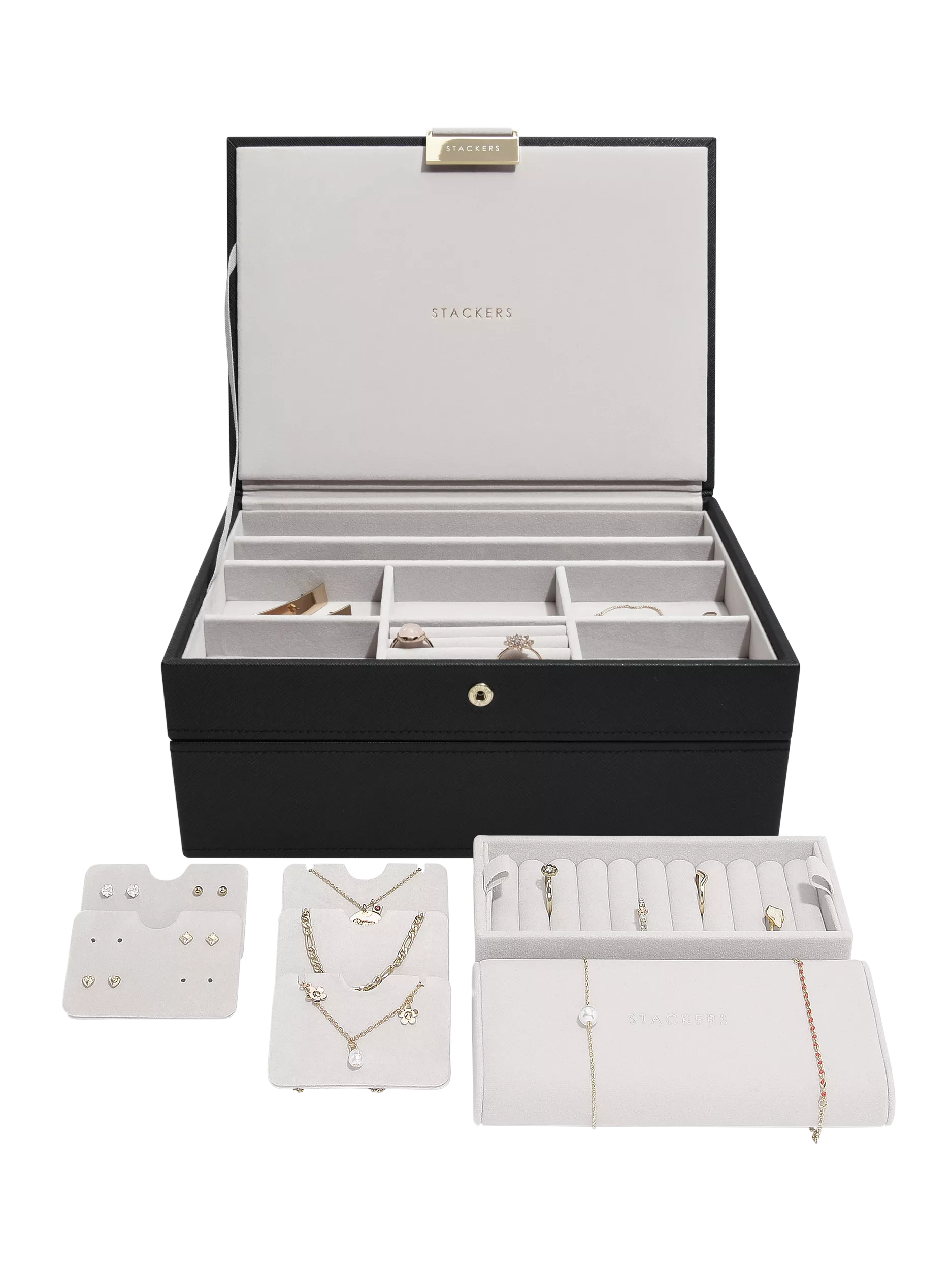 Stackers Faux Leather Classic Jewellery Box Set