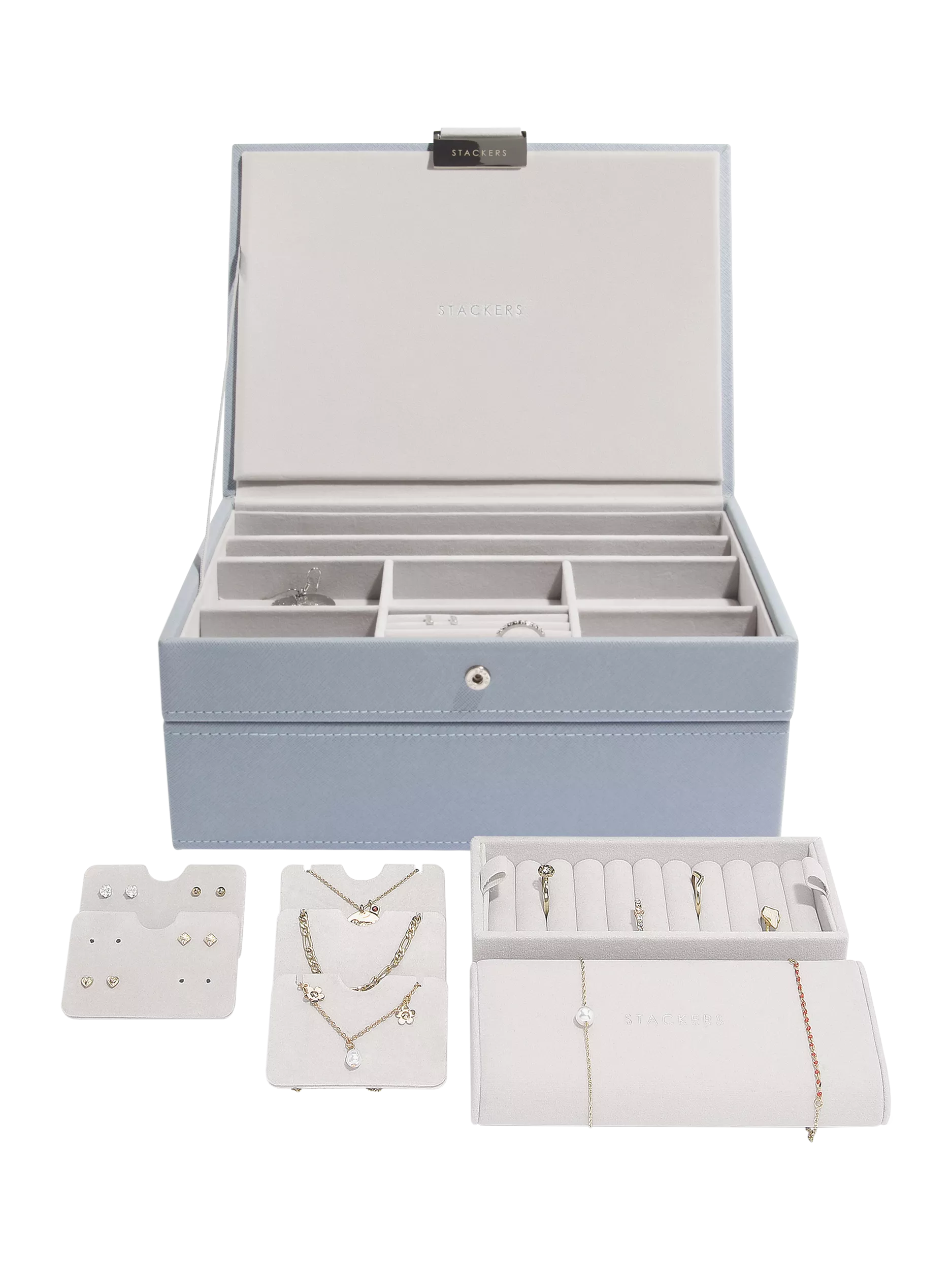 Stackers faux leather classic jewellery box, UK version