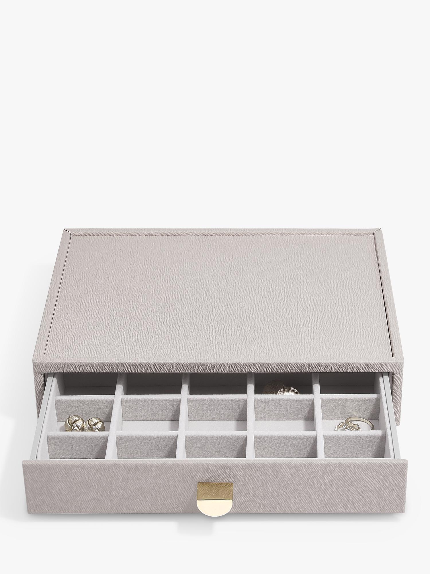 Stackers faux leather classic jewellery box 2-drawer set, UK version