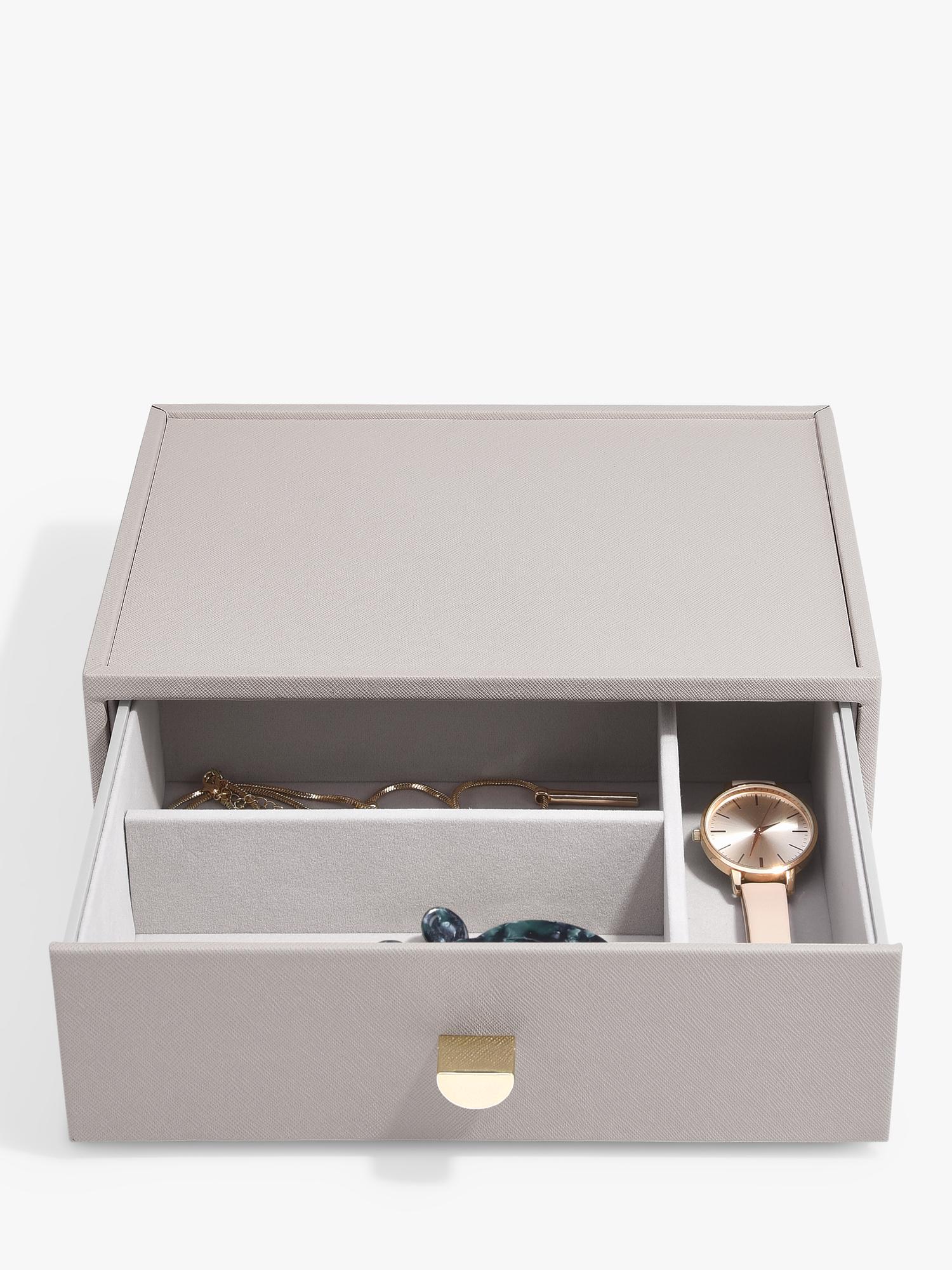 Stackers faux leather classic jewellery box 2-drawer set, UK version