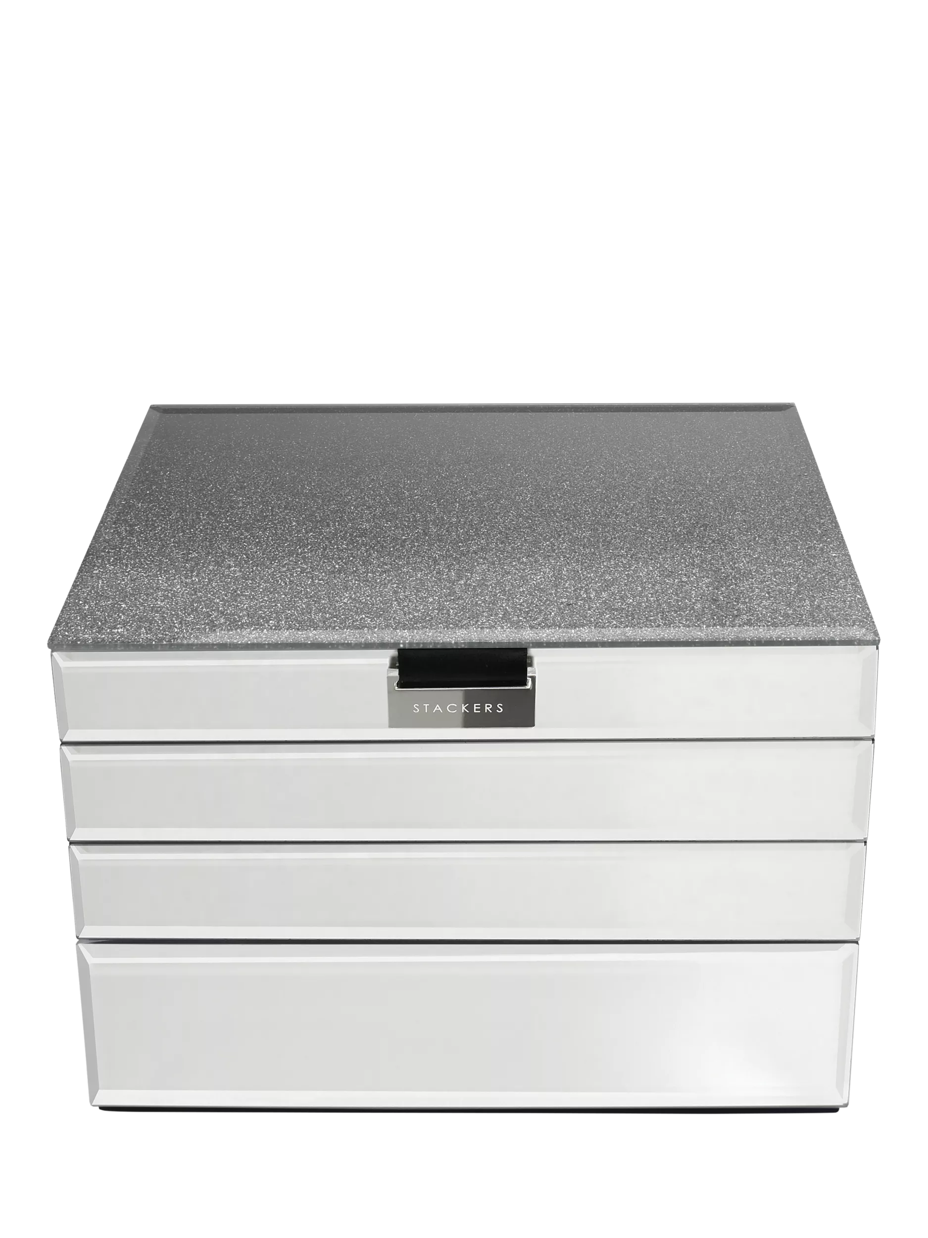 Stackers 4 layer glass jewellery box Ombre Graphite, UK version