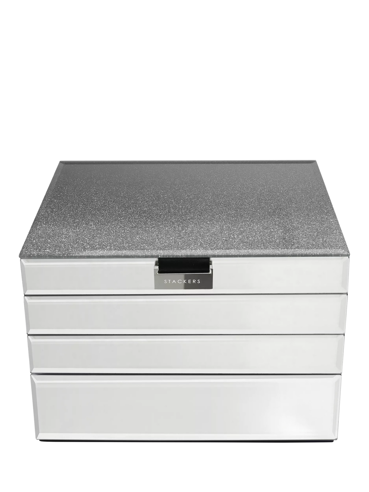 Stackers 4 layer glass jewellery box Ombre Graphite, UK version