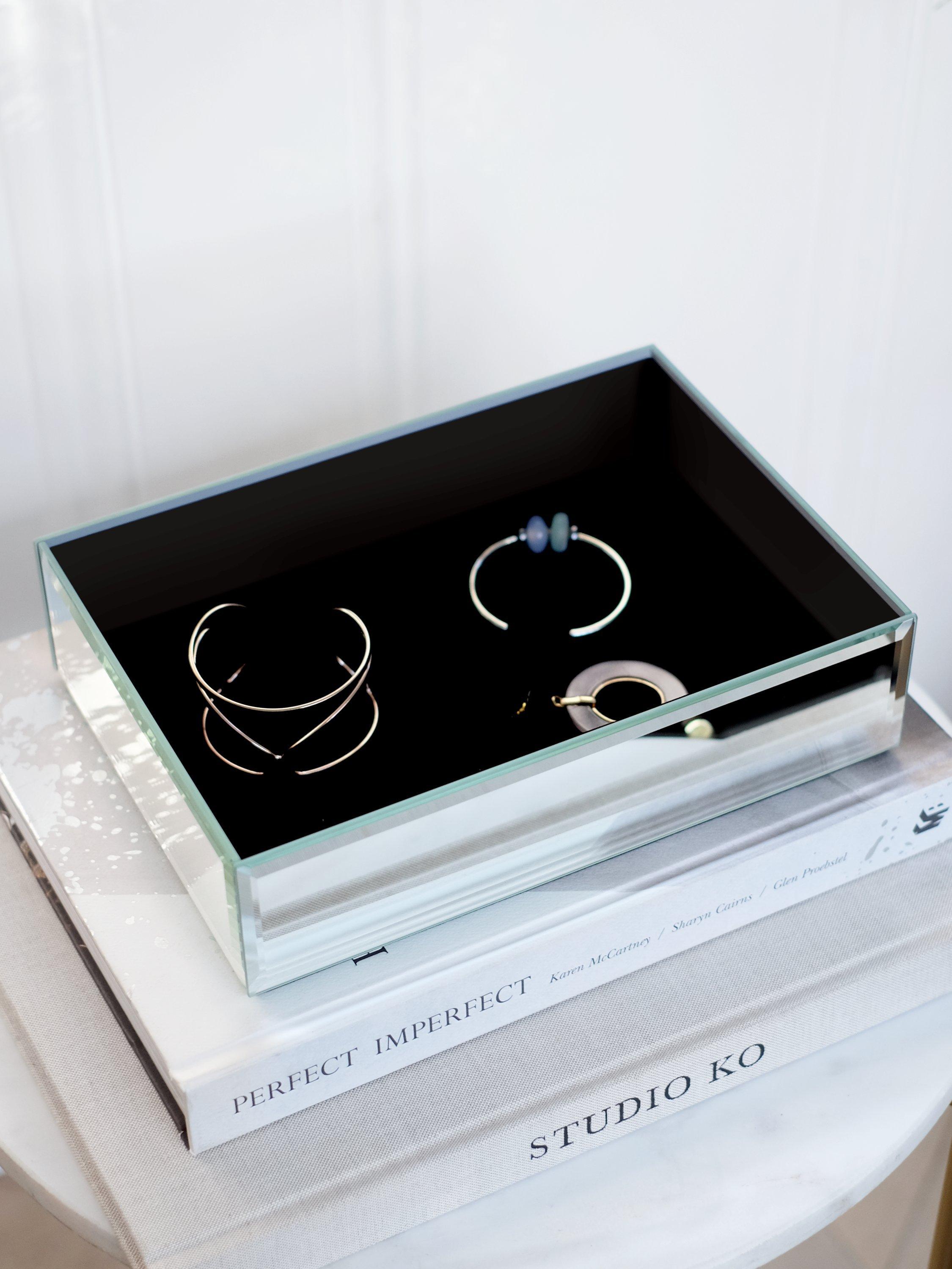 Stackers 4 layer glass jewellery box Ombre Graphite, UK version