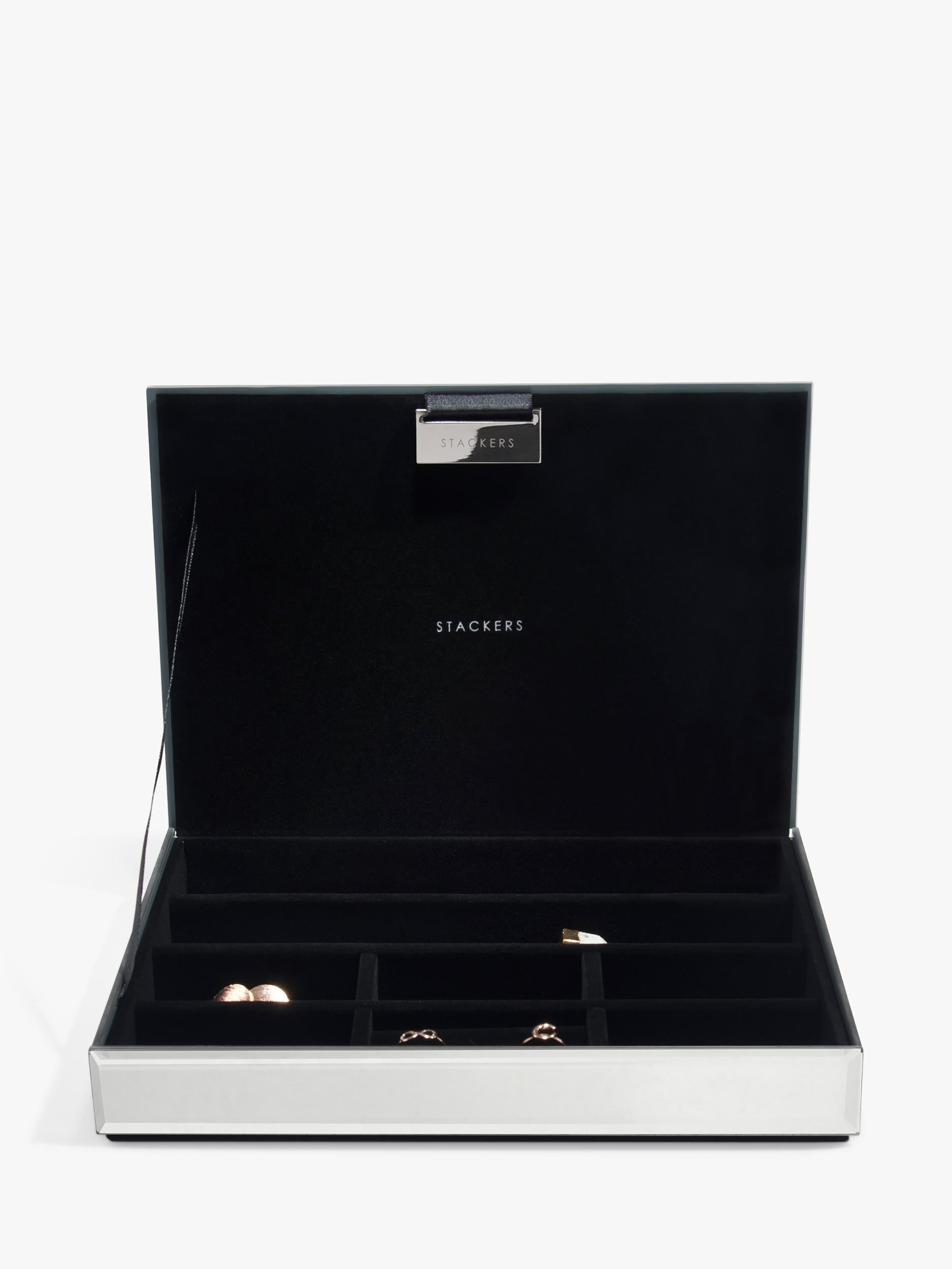 Stackers 4 layer glass jewellery box Ombre Graphite, UK version
