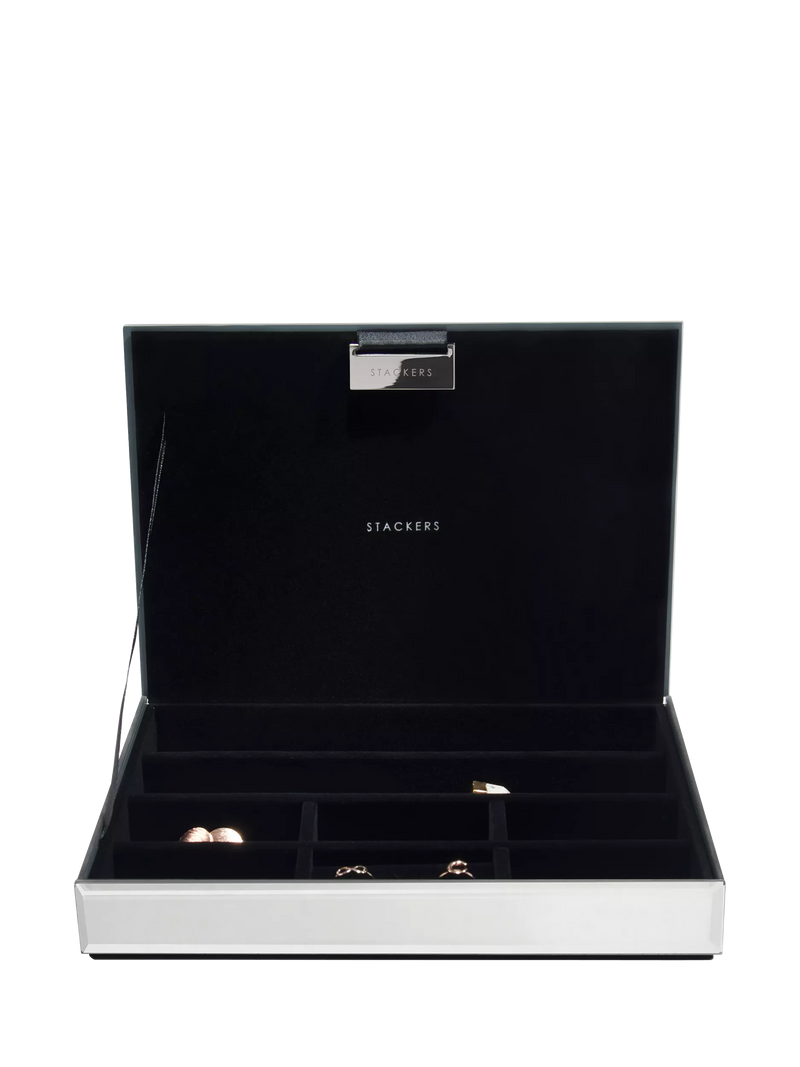 Stackers 4 layer glass jewellery box Ombre Graphite, UK version