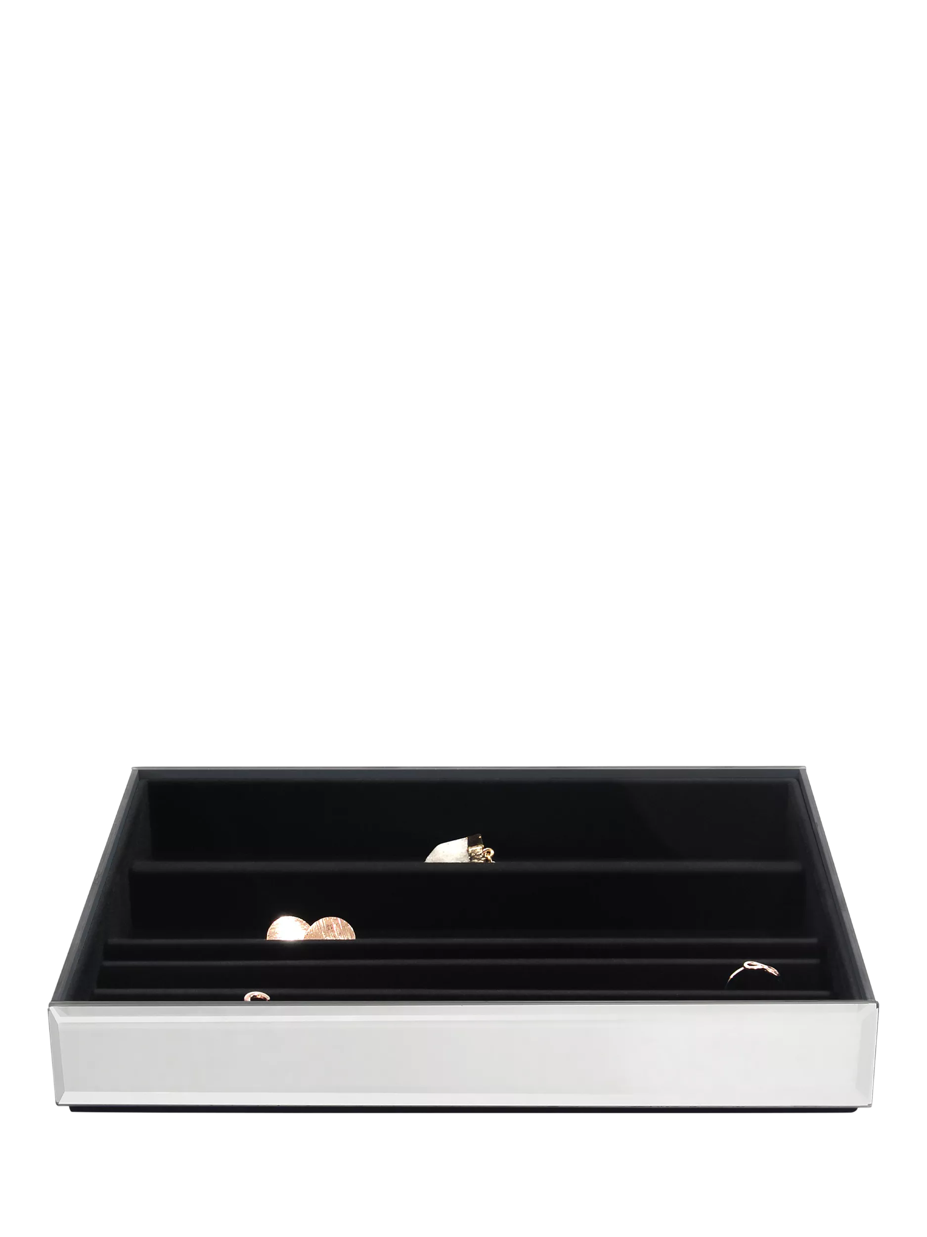 Stackers 4 layer glass jewellery box Ombre Graphite, UK version