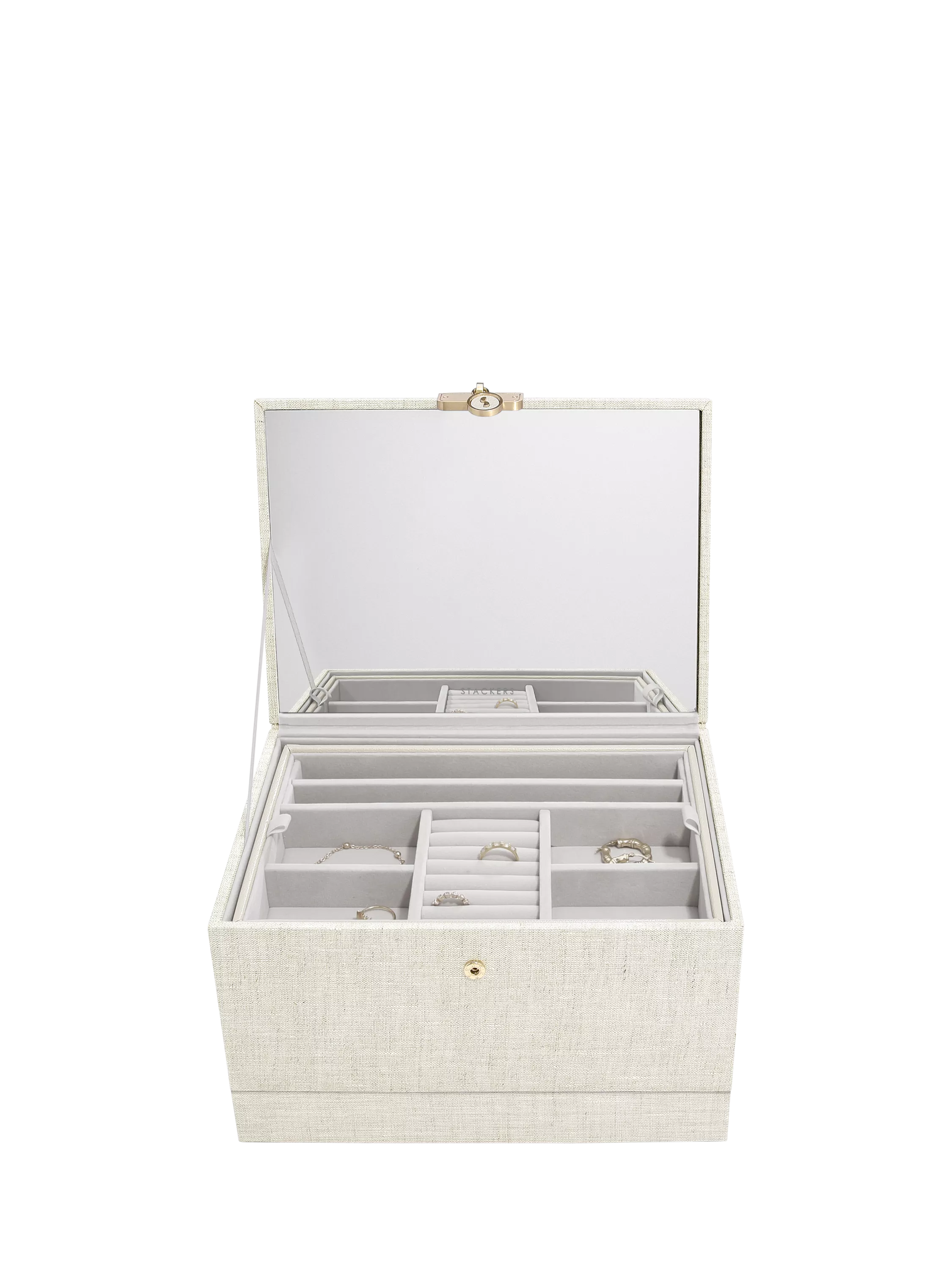Stackers linen jewellery box, UK version