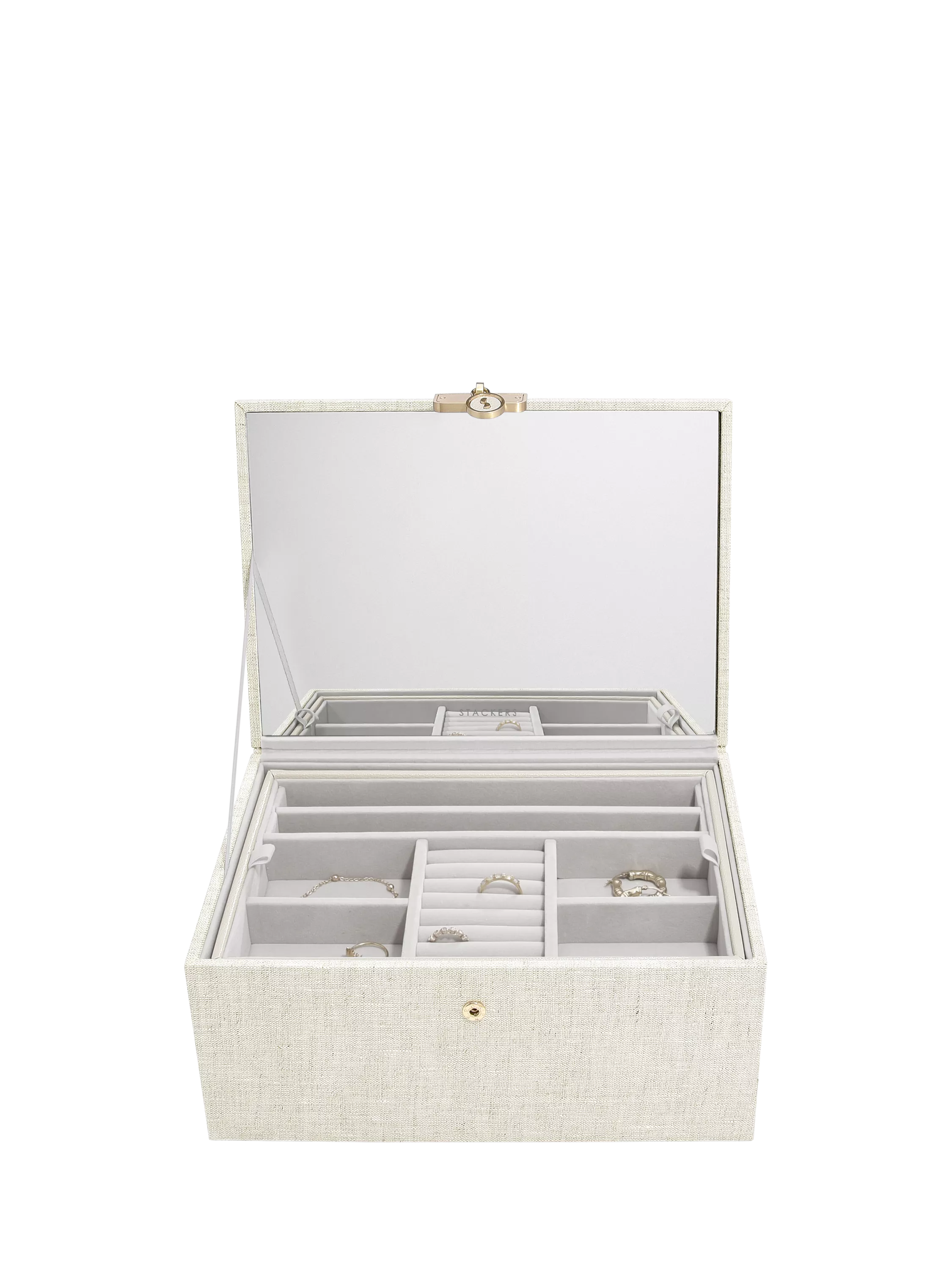 Stackers linen jewellery box, UK version