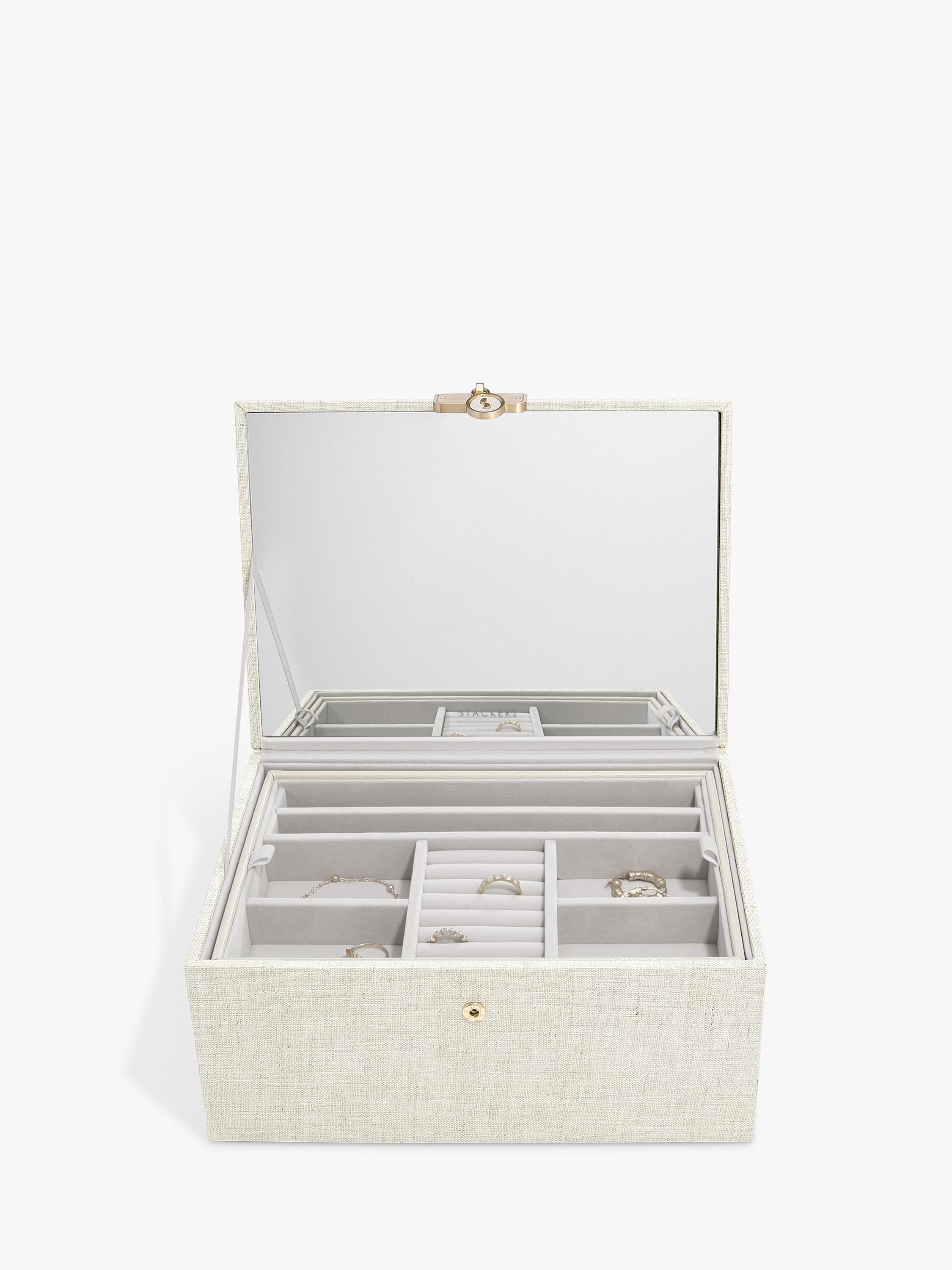 Stackers linen jewellery box, UK version