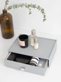 Stackers blush pink cosmetic organiser with drawer, imported from the UK