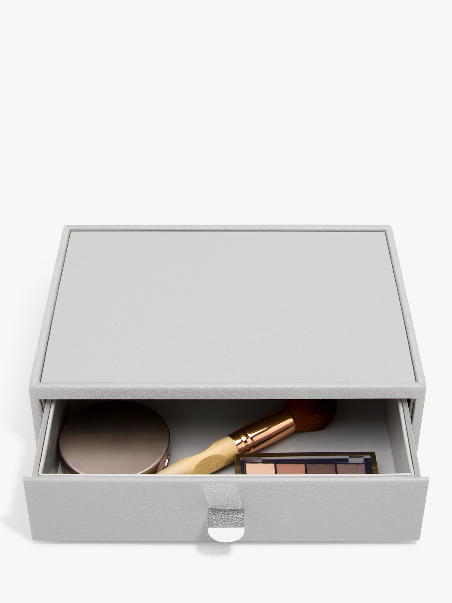 Stackers blush pink cosmetic organiser with drawer, imported from the UK