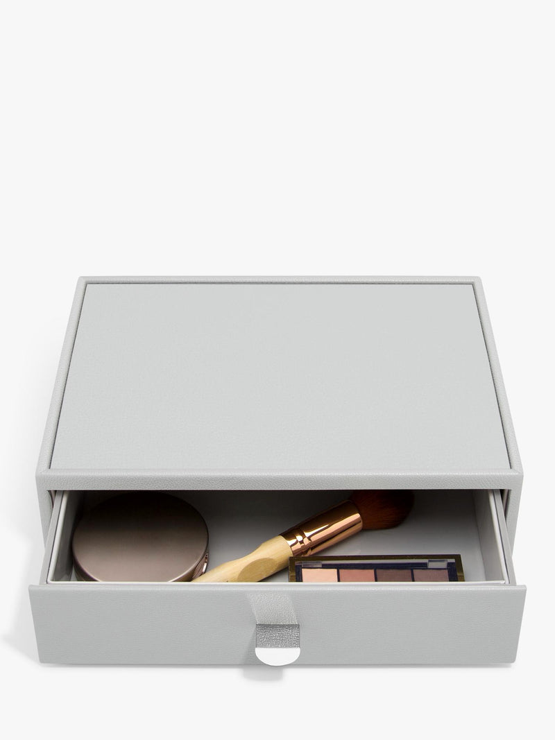Stackers blush pink cosmetic organiser with drawer, imported from the UK