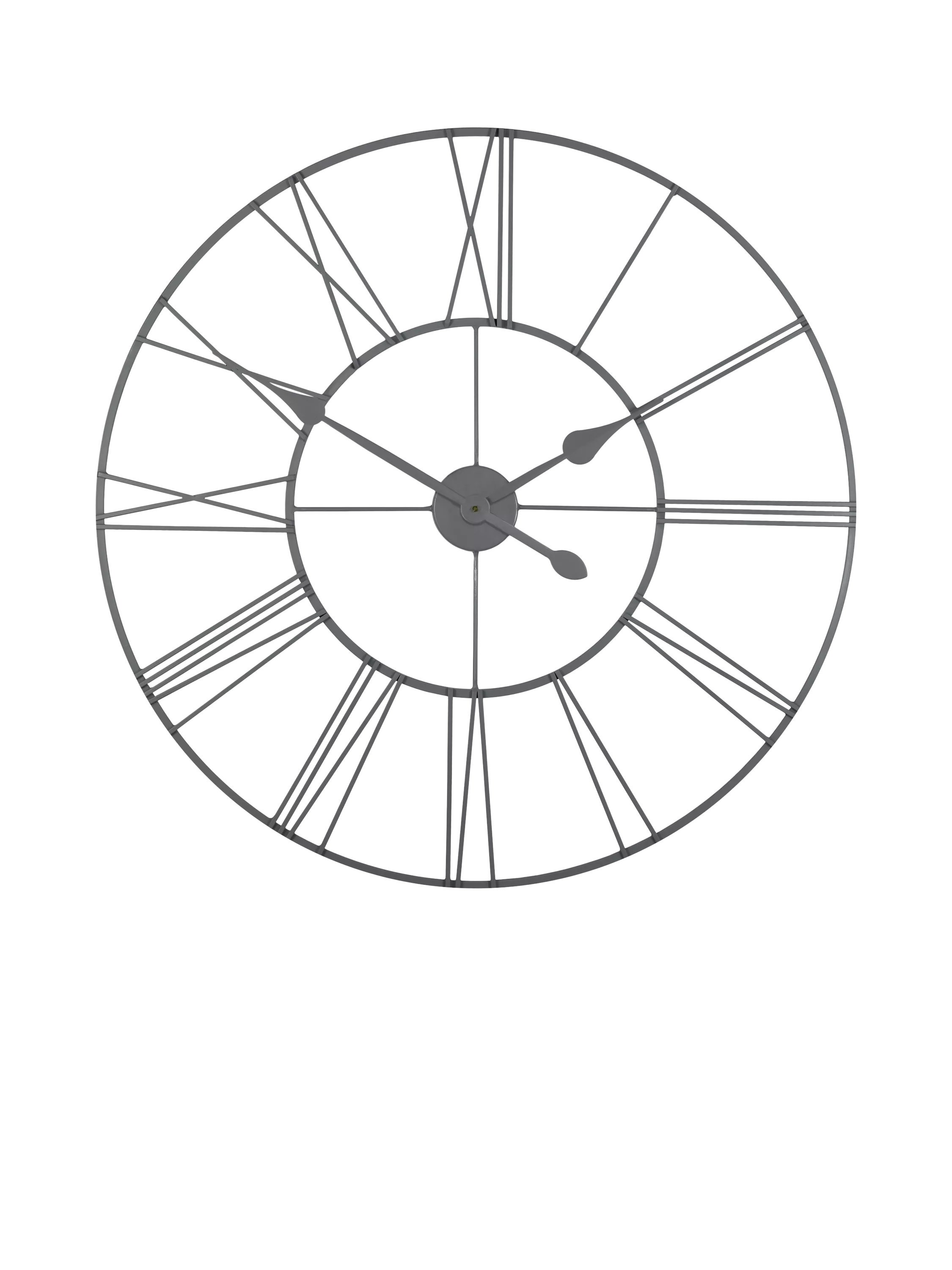 Thomas Kent skeleton outdoor wall clock 83cm grey, imported from the UK