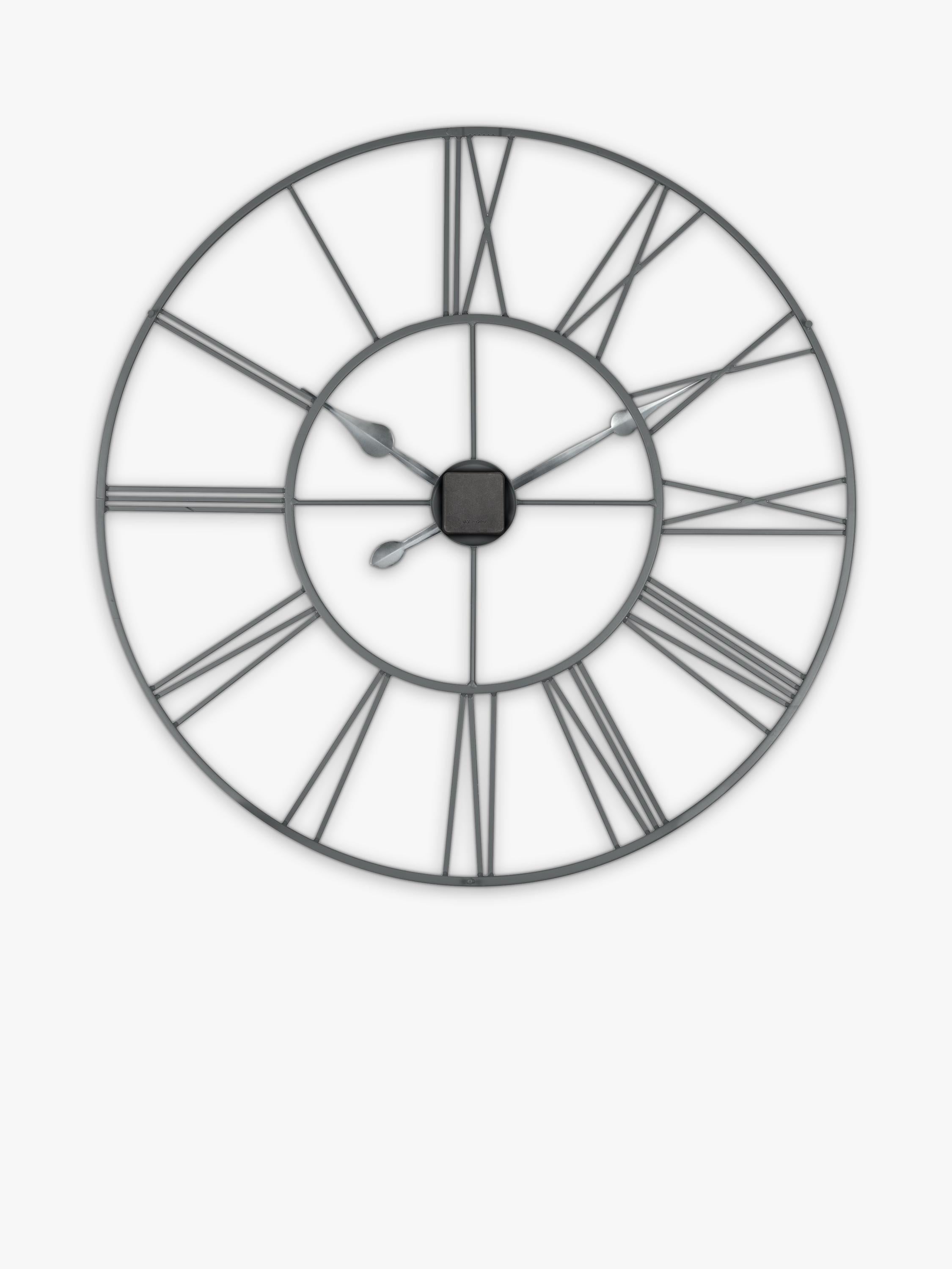 Thomas Kent skeleton outdoor wall clock 83cm grey, imported from the UK