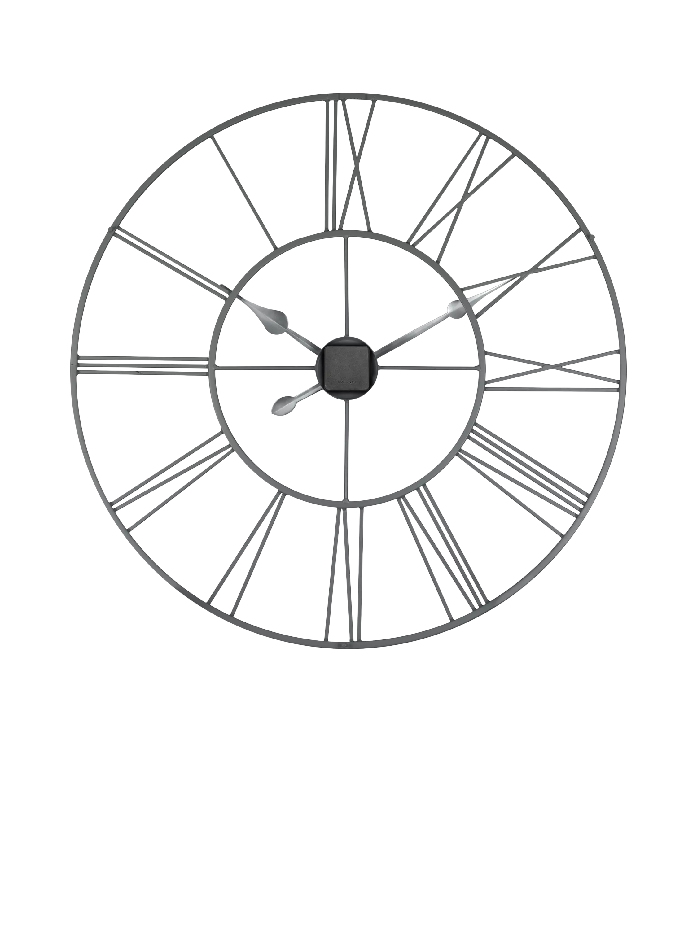 Thomas Kent skeleton outdoor wall clock 83cm grey, imported from the UK