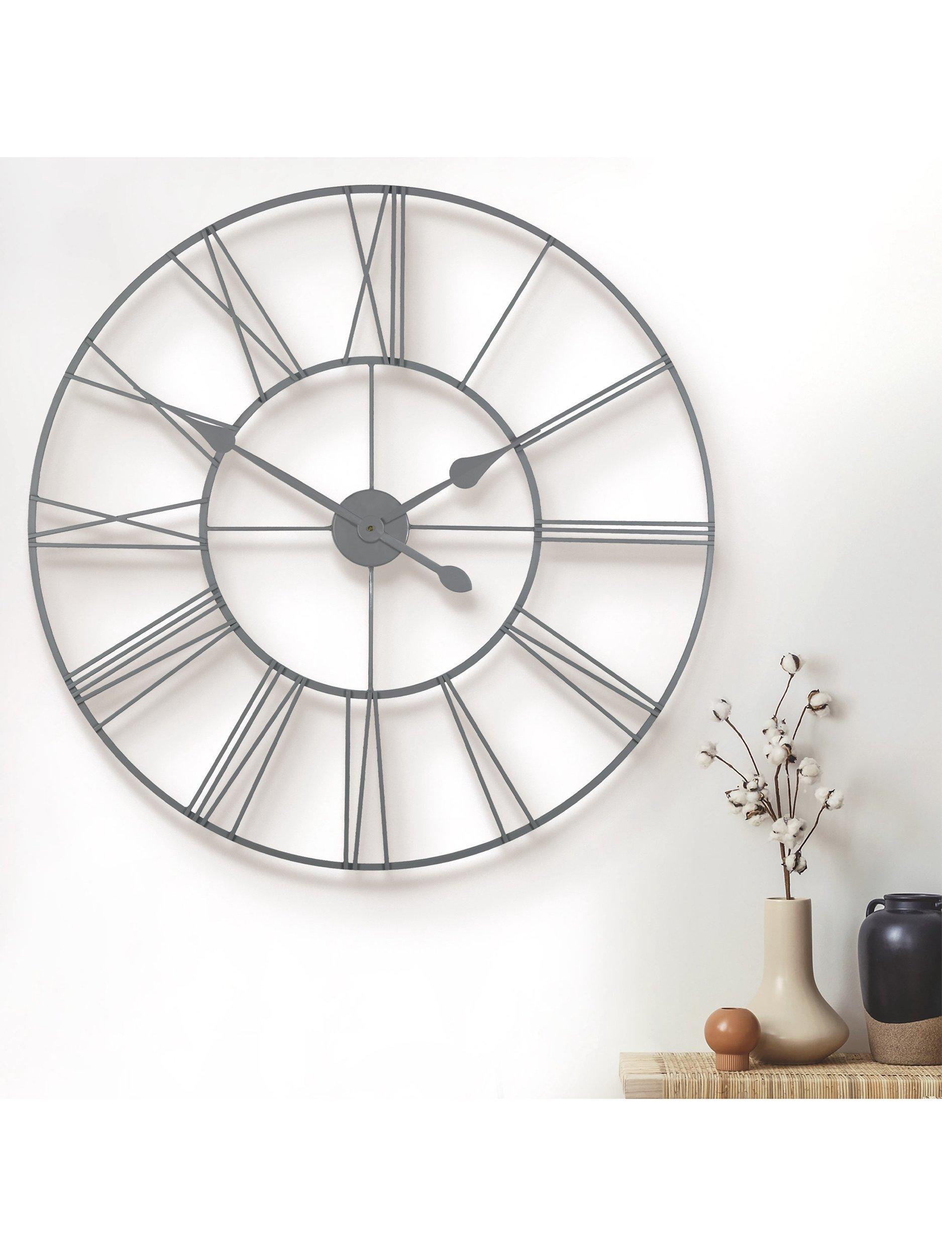 Thomas Kent skeleton outdoor wall clock 83cm grey, imported from the UK