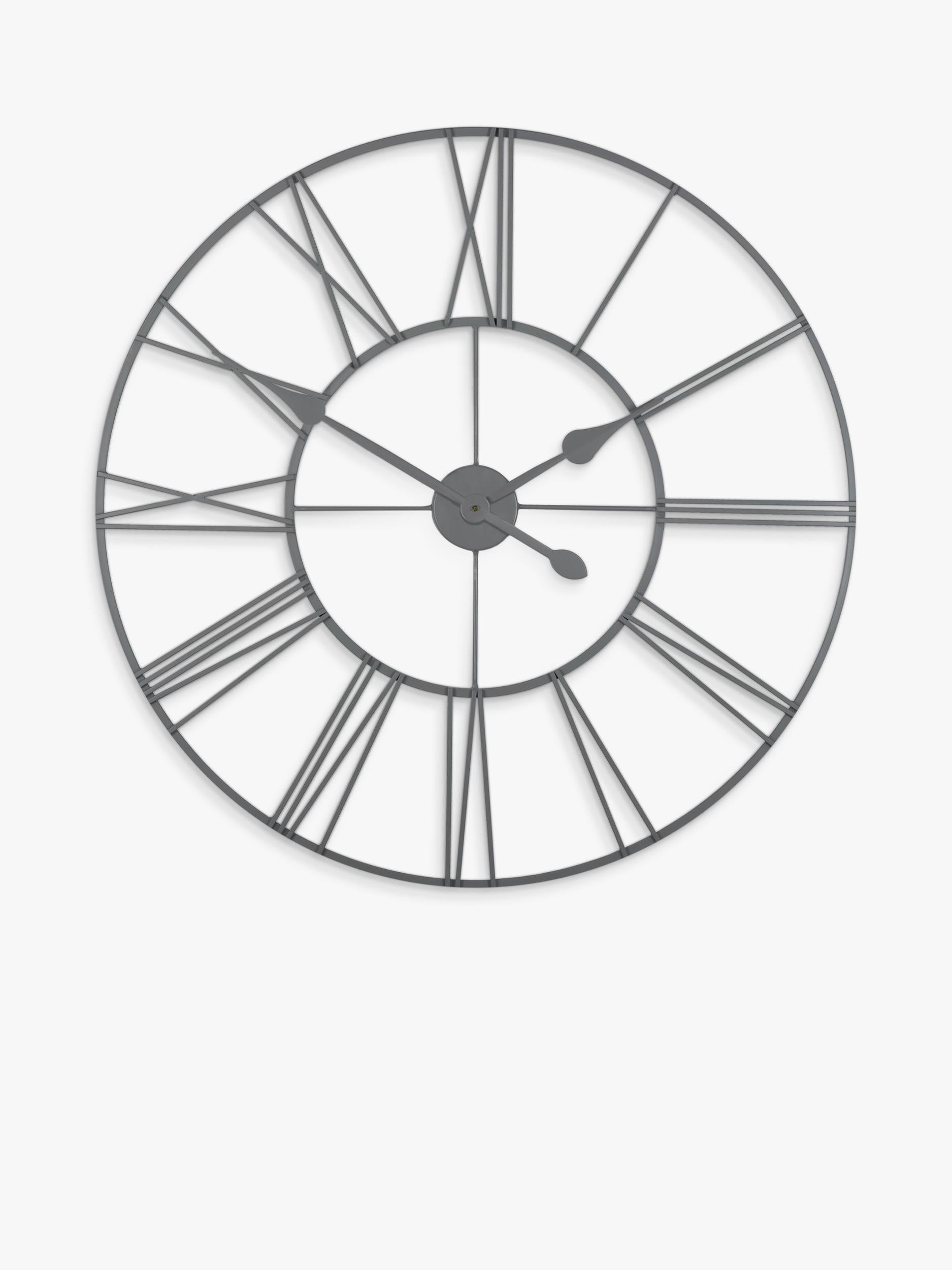 Thomas Kent skeleton outdoor wall clock 83cm grey, imported from the UK