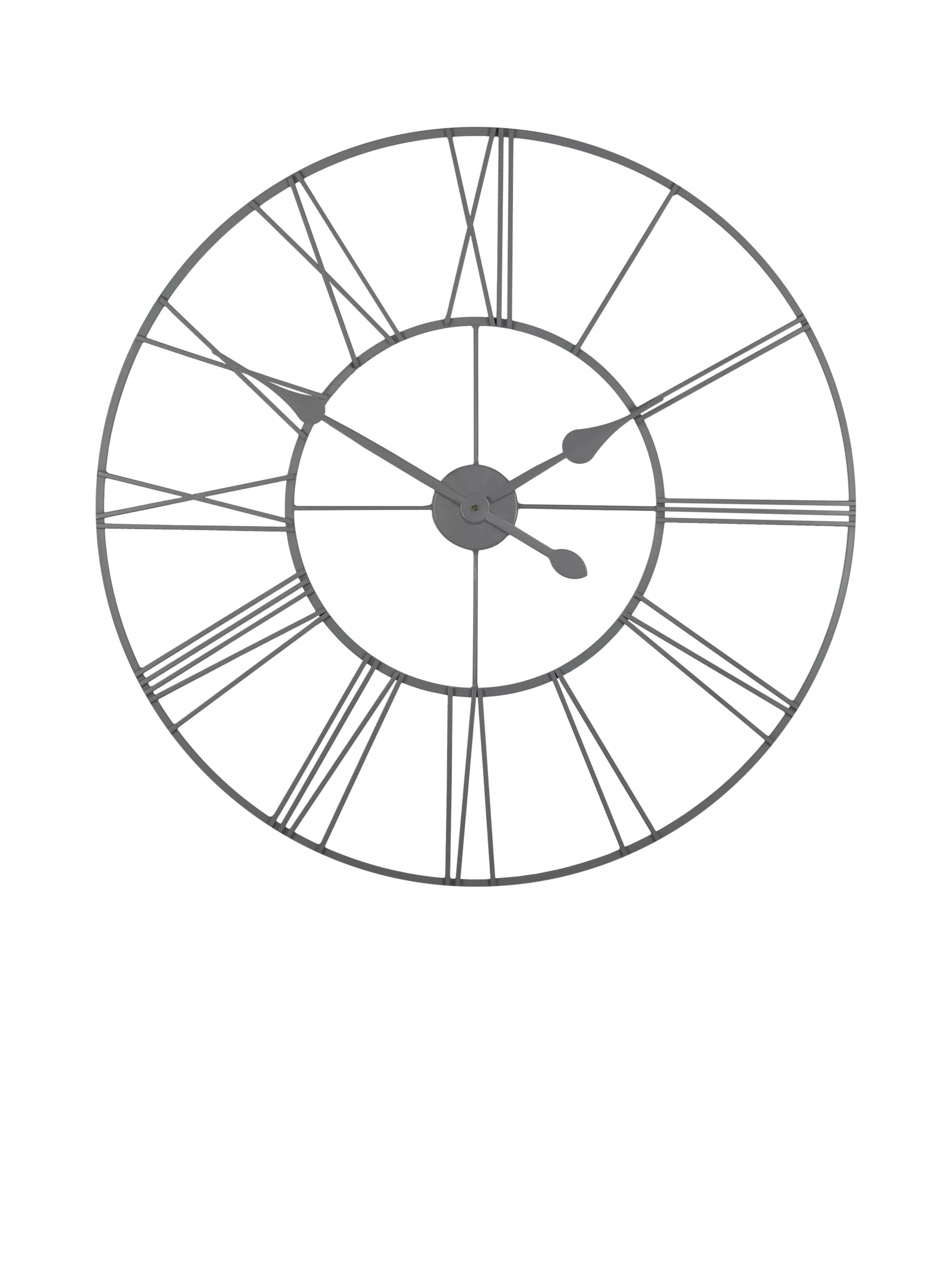 Thomas Kent skeleton outdoor wall clock 83cm grey, imported from the UK