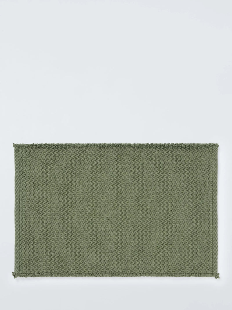 John Lewis recycled cotton bath mat 80x50cm plain textured (British brand)
